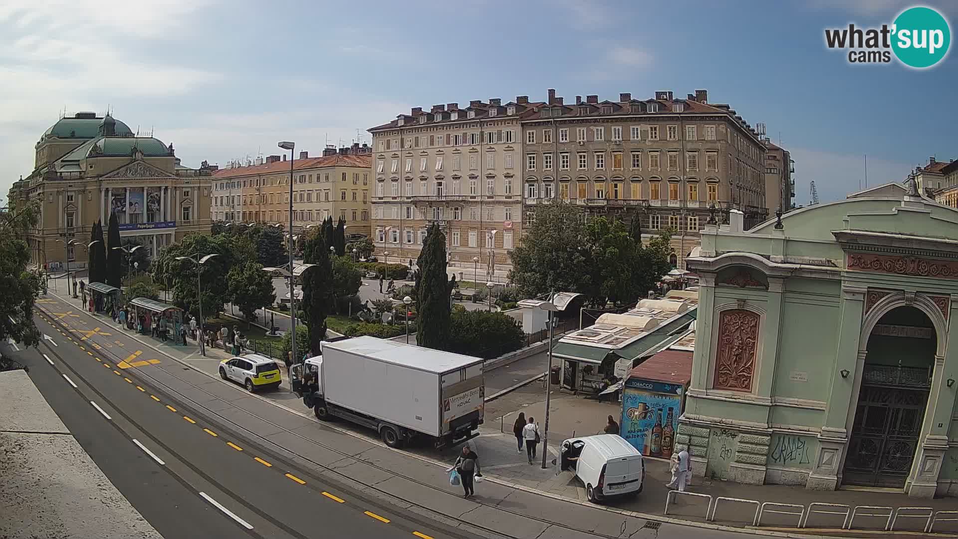 Webcam Rijeka – Park and  Croatian National Theatre Ivan pl. Zajc