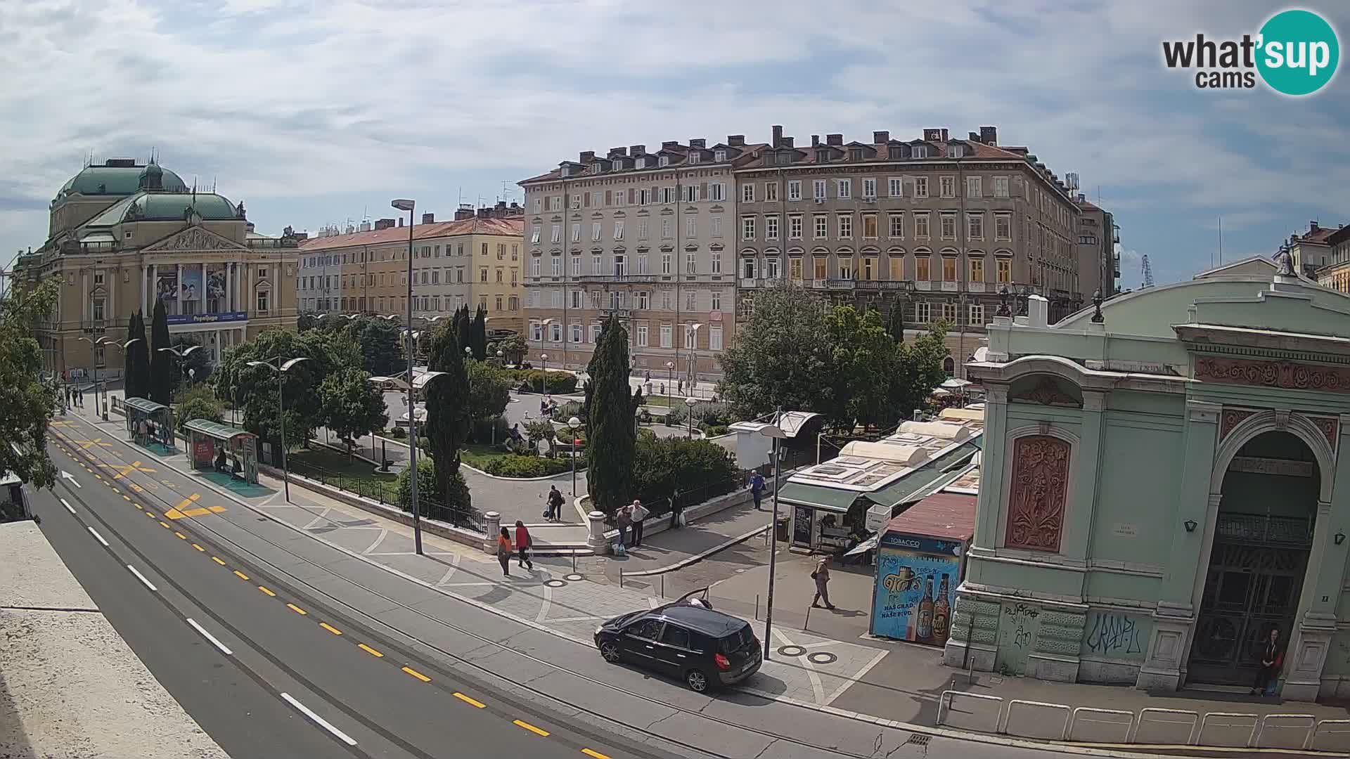 Webcam Fiume – Parco e Teatro nazionale Croato Ivan pl. Zajc