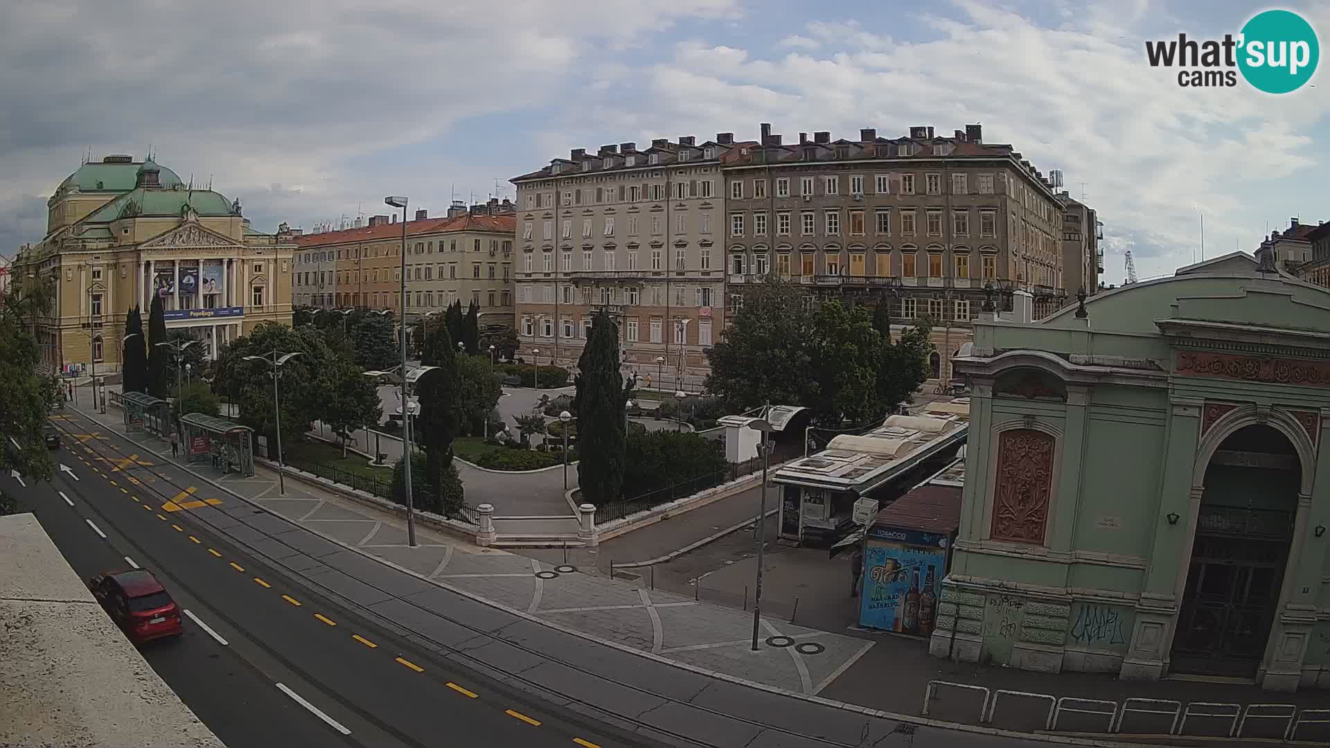 Webcam Fiume – Parco e Teatro nazionale Croato Ivan pl. Zajc