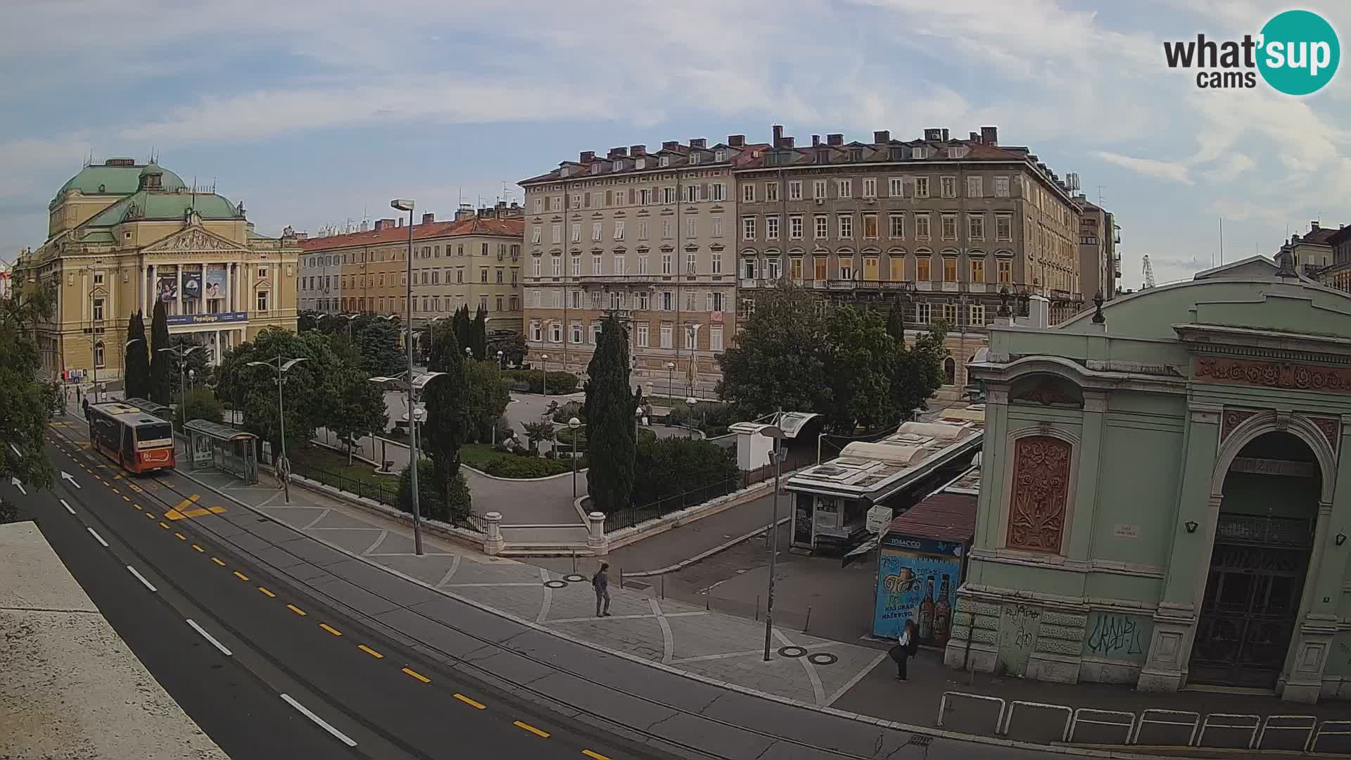 Webcam Rijeka – Parque i Teatro Nacional Croato Ivan pl. Zajc