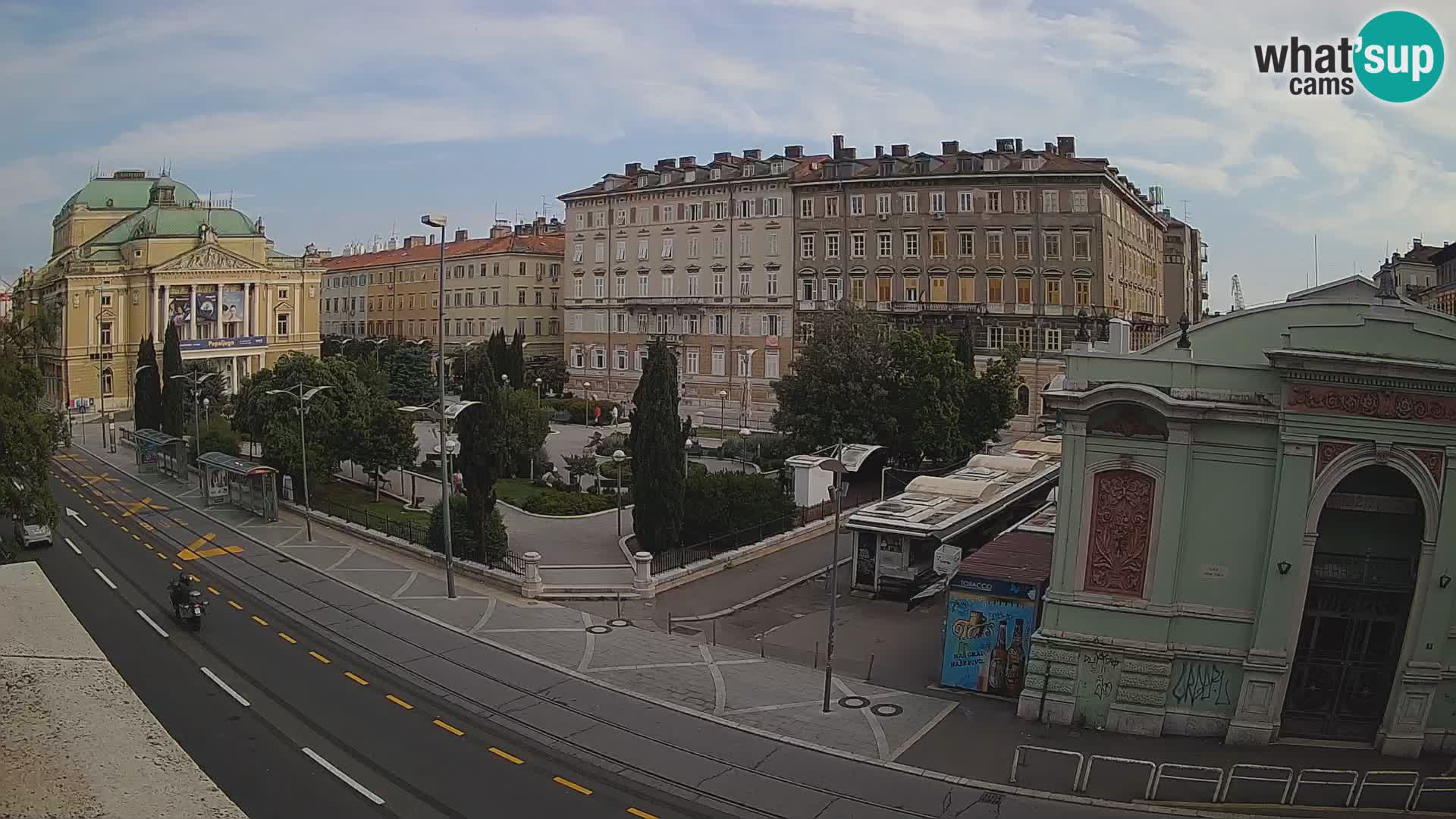 Webcam Fiume – Parco e Teatro nazionale Croato Ivan pl. Zajc