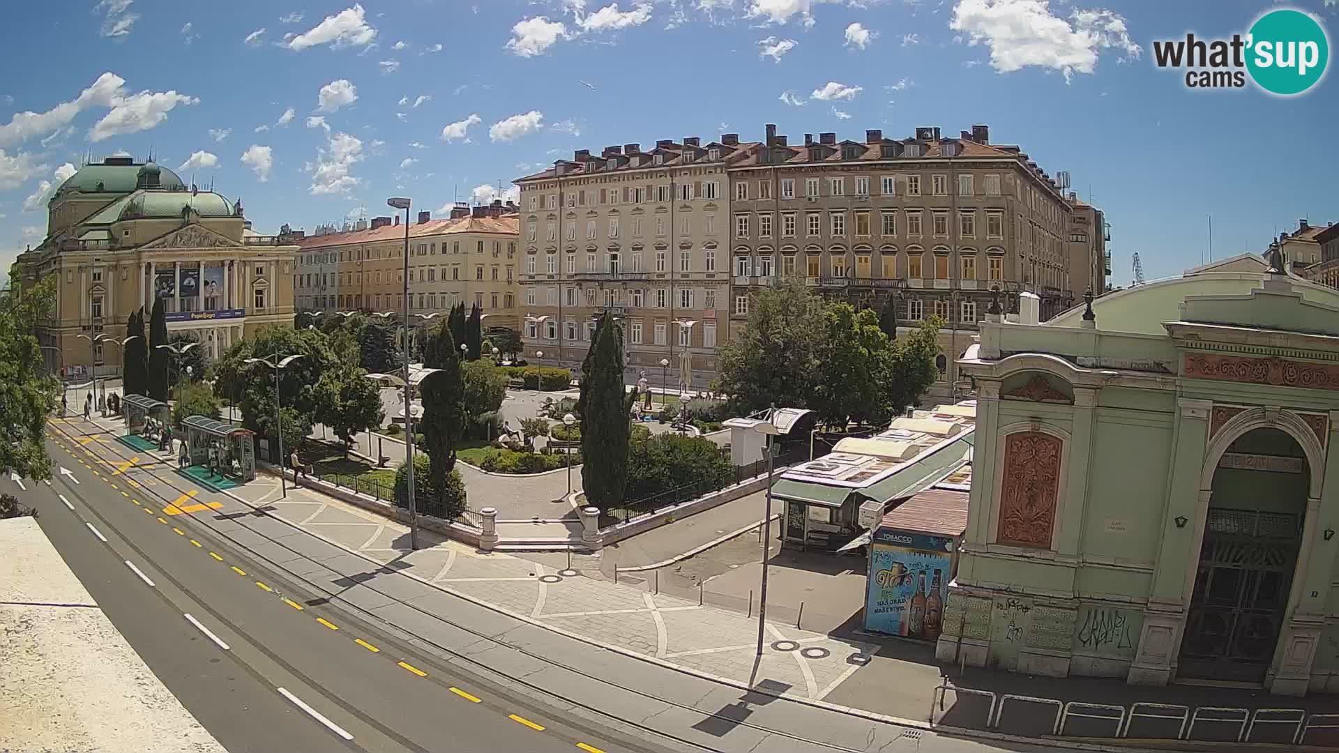 Webcam Rijeka – Parque i Teatro Nacional Croato Ivan pl. Zajc