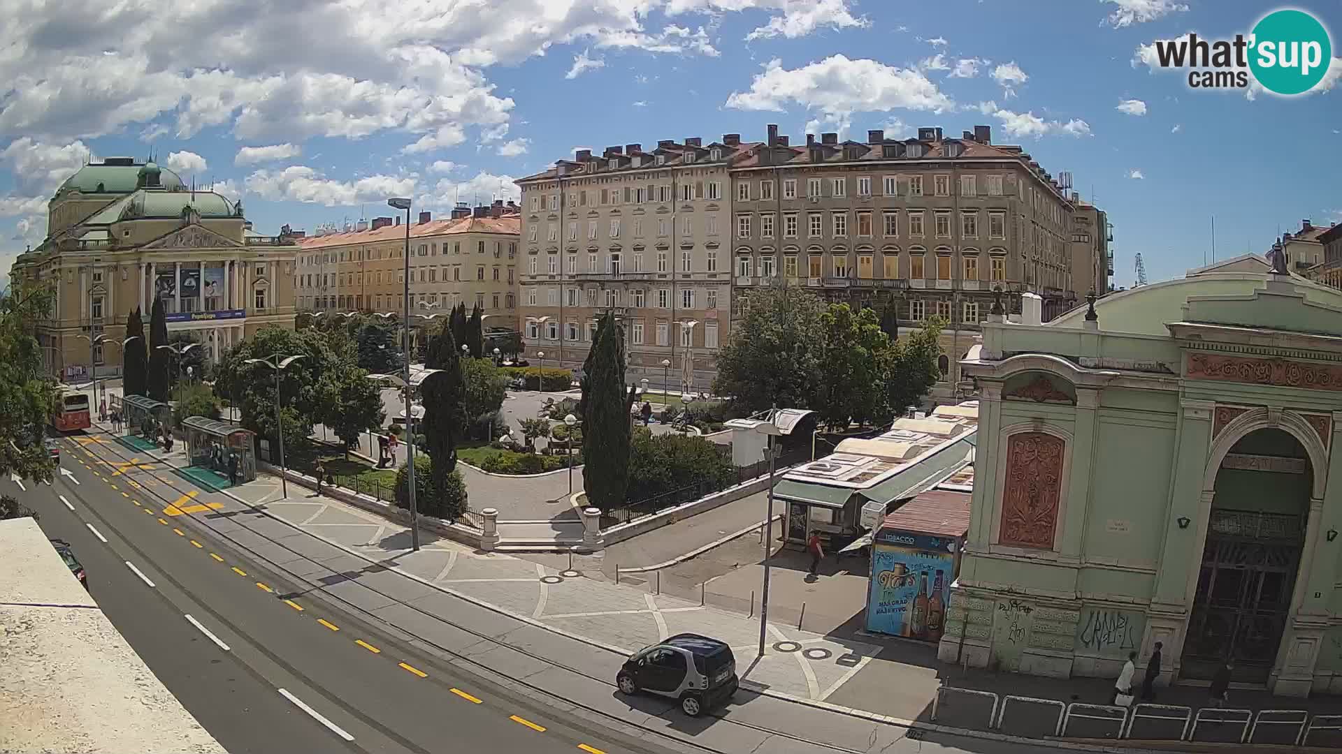Webcam Rijeka – Park and  Croatian National Theatre Ivan pl. Zajc