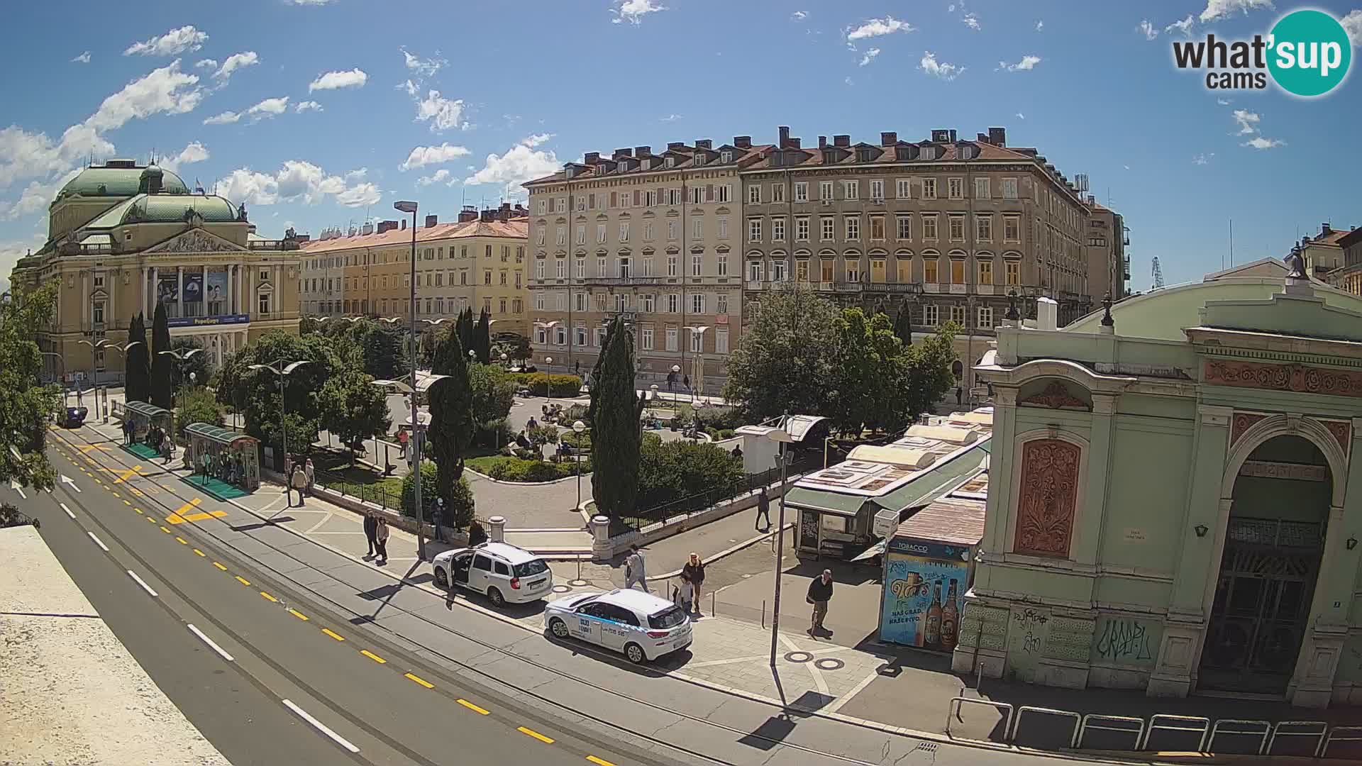 Webkam Rijeka – Park i Hrvatsko narodno kazalište Ivana pl. Zajc
