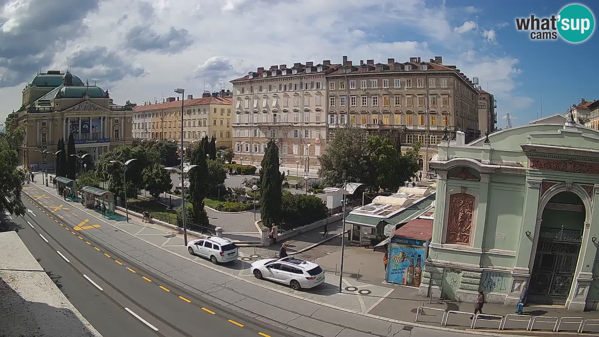 Webcam Rijeka – Parque i Teatro Nacional Croato Ivan pl. Zajc