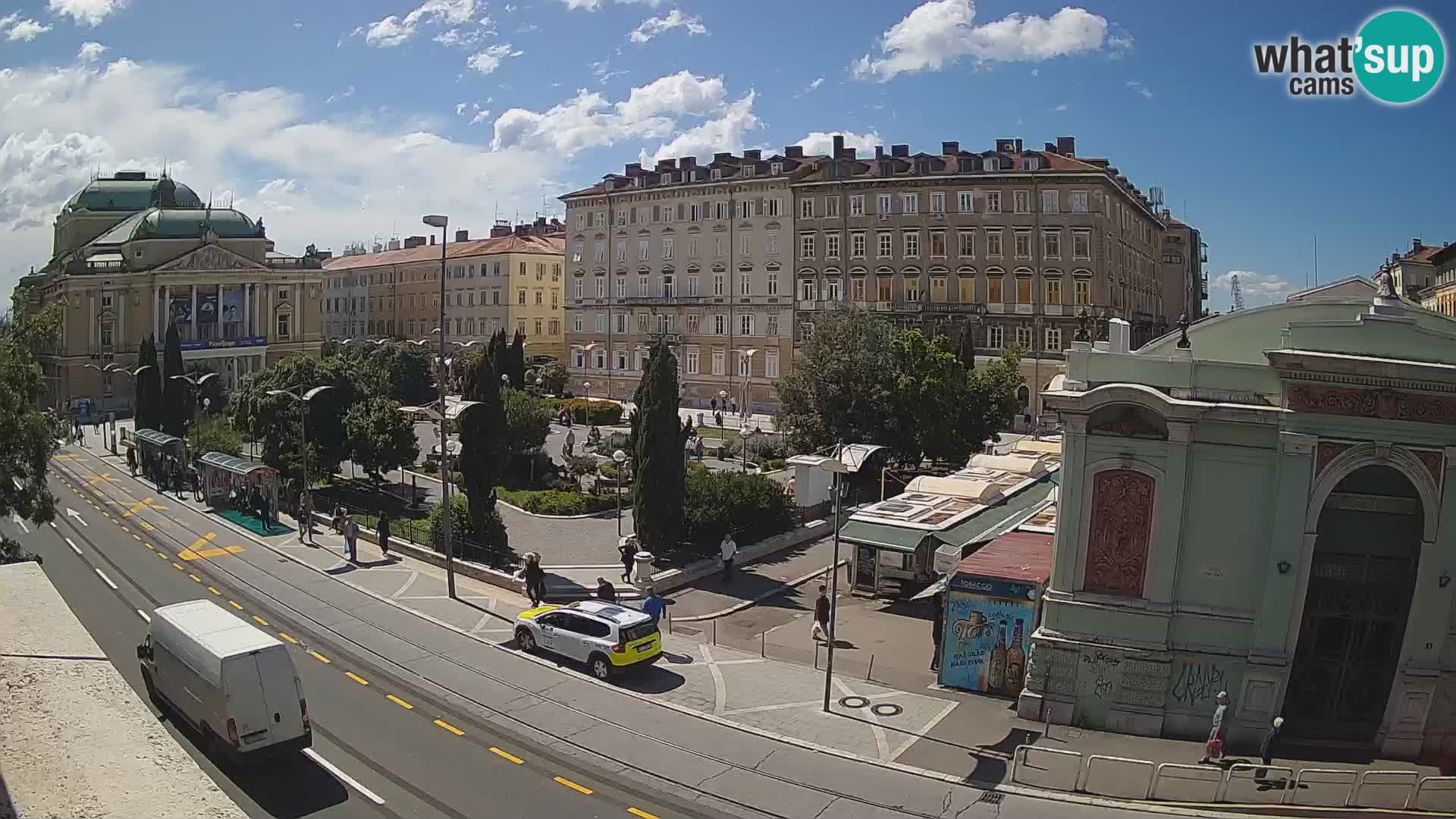 Webcam Rijeka – Park and  Croatian National Theatre Ivan pl. Zajc