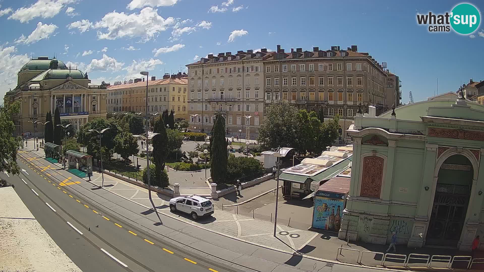Webcam Fiume – Parco e Teatro nazionale Croato Ivan pl. Zajc