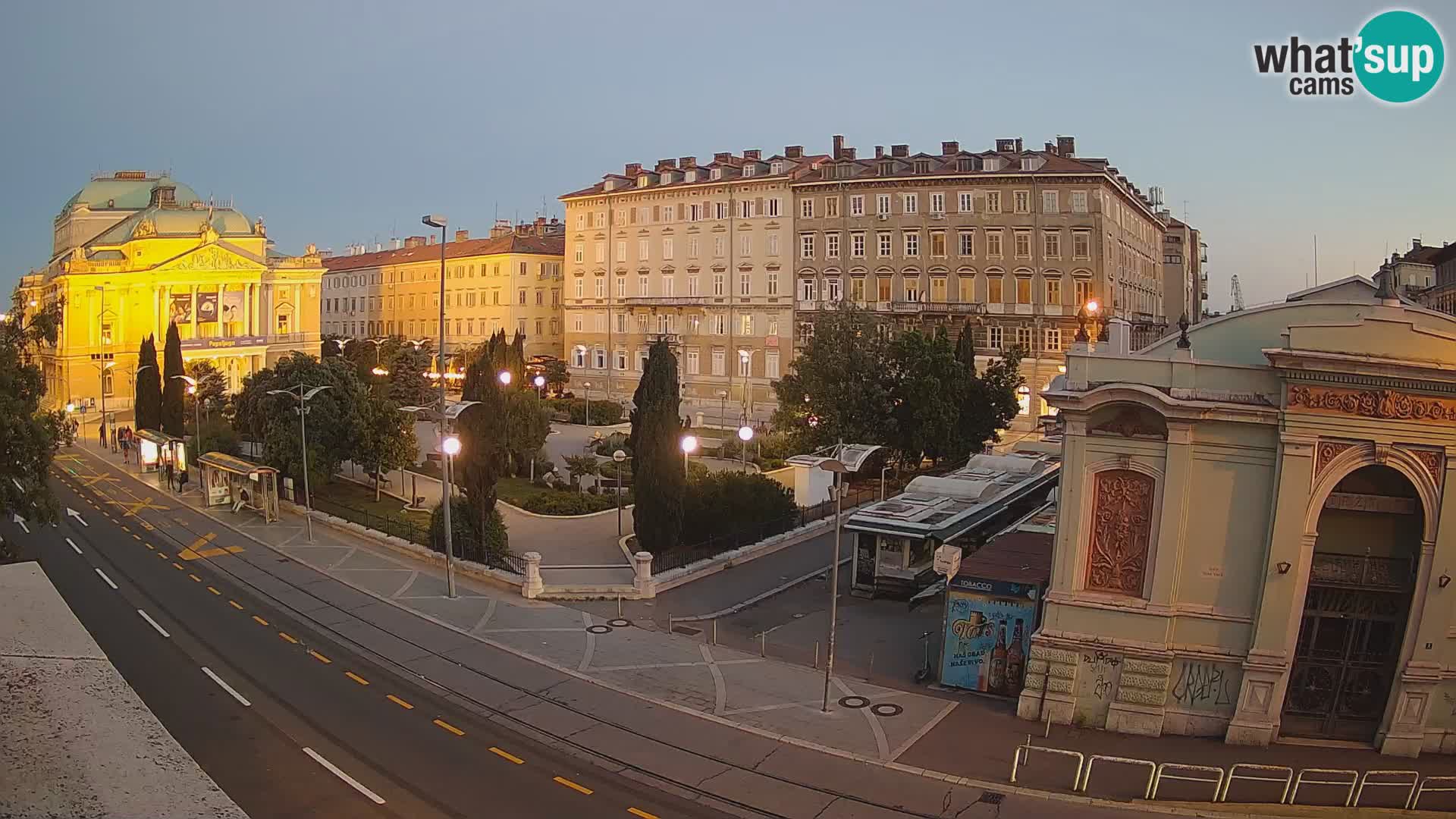 Webkam Rijeka – Park i Hrvatsko narodno kazalište Ivana pl. Zajc
