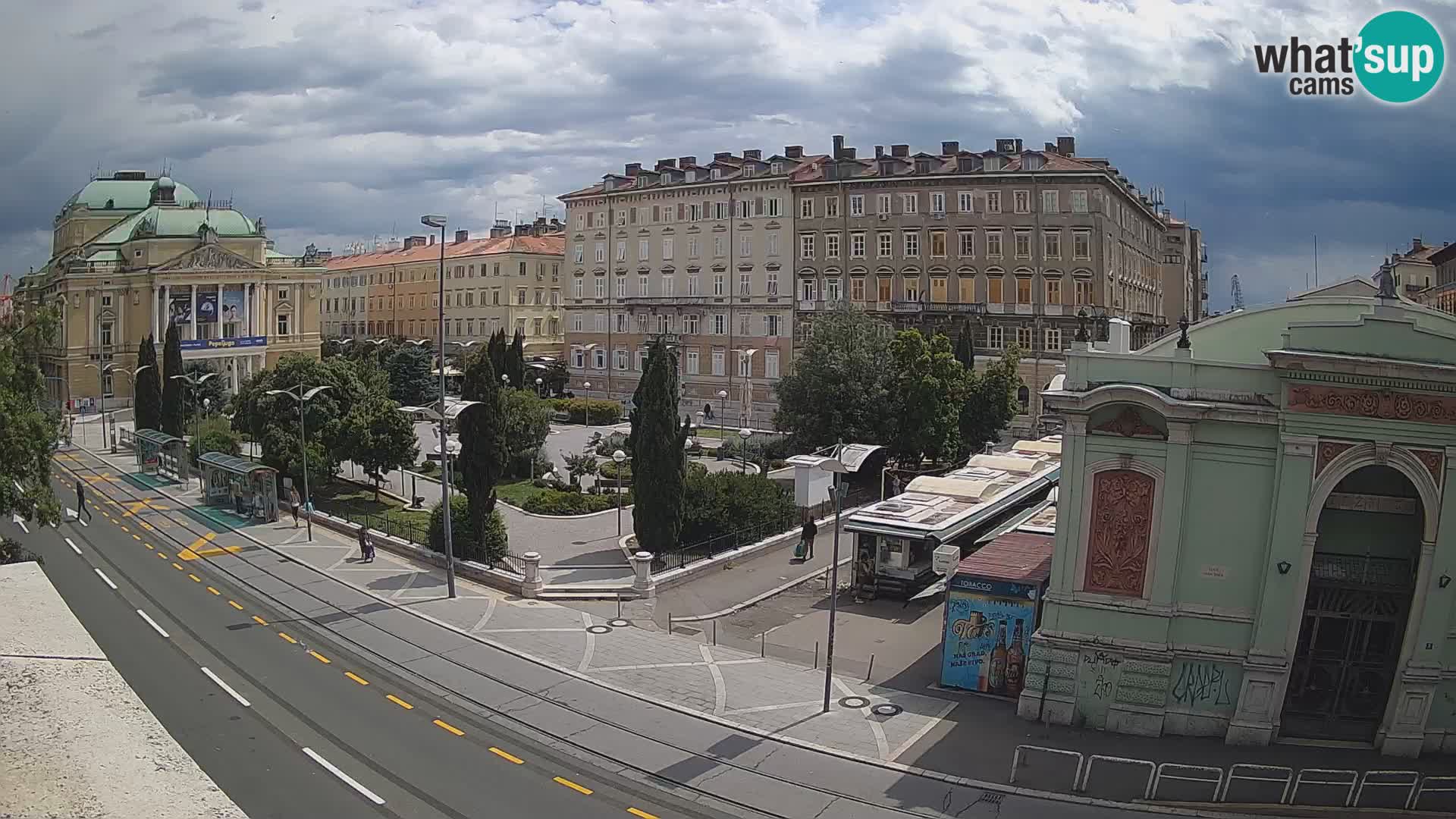 Webcam Fiume – Parco e Teatro nazionale Croato Ivan pl. Zajc