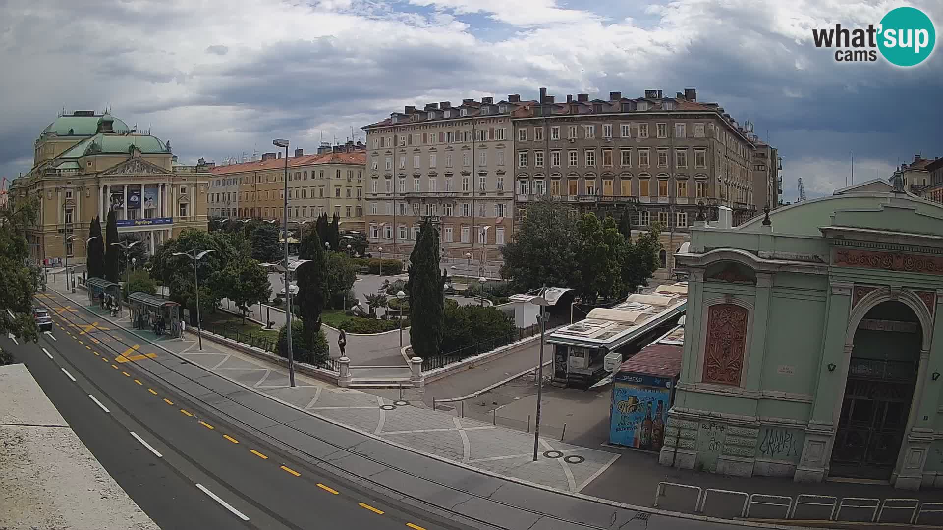 Webkam Rijeka – Park i Hrvatsko narodno kazalište Ivana pl. Zajc
