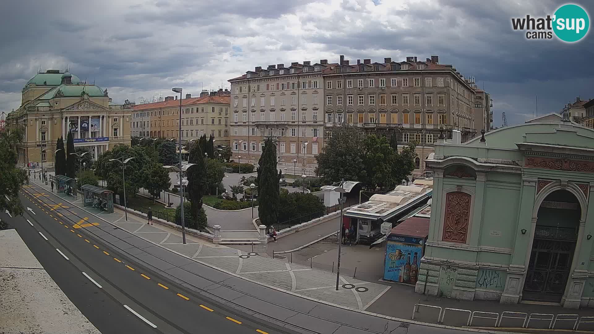 Webcam Rijeka – Park and  Croatian National Theatre Ivan pl. Zajc