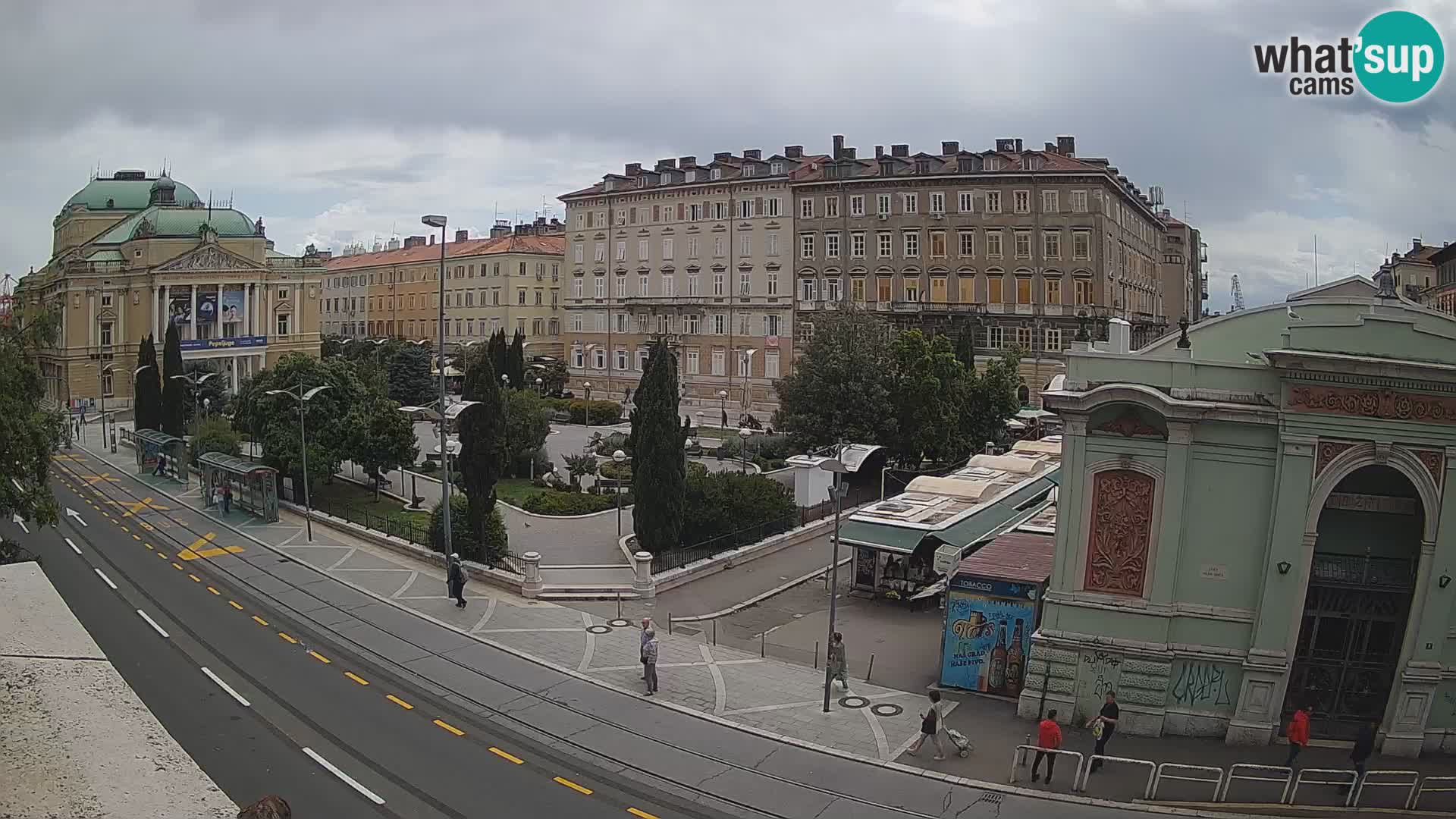 Webcam Rijeka – Park and  Croatian National Theatre Ivan pl. Zajc