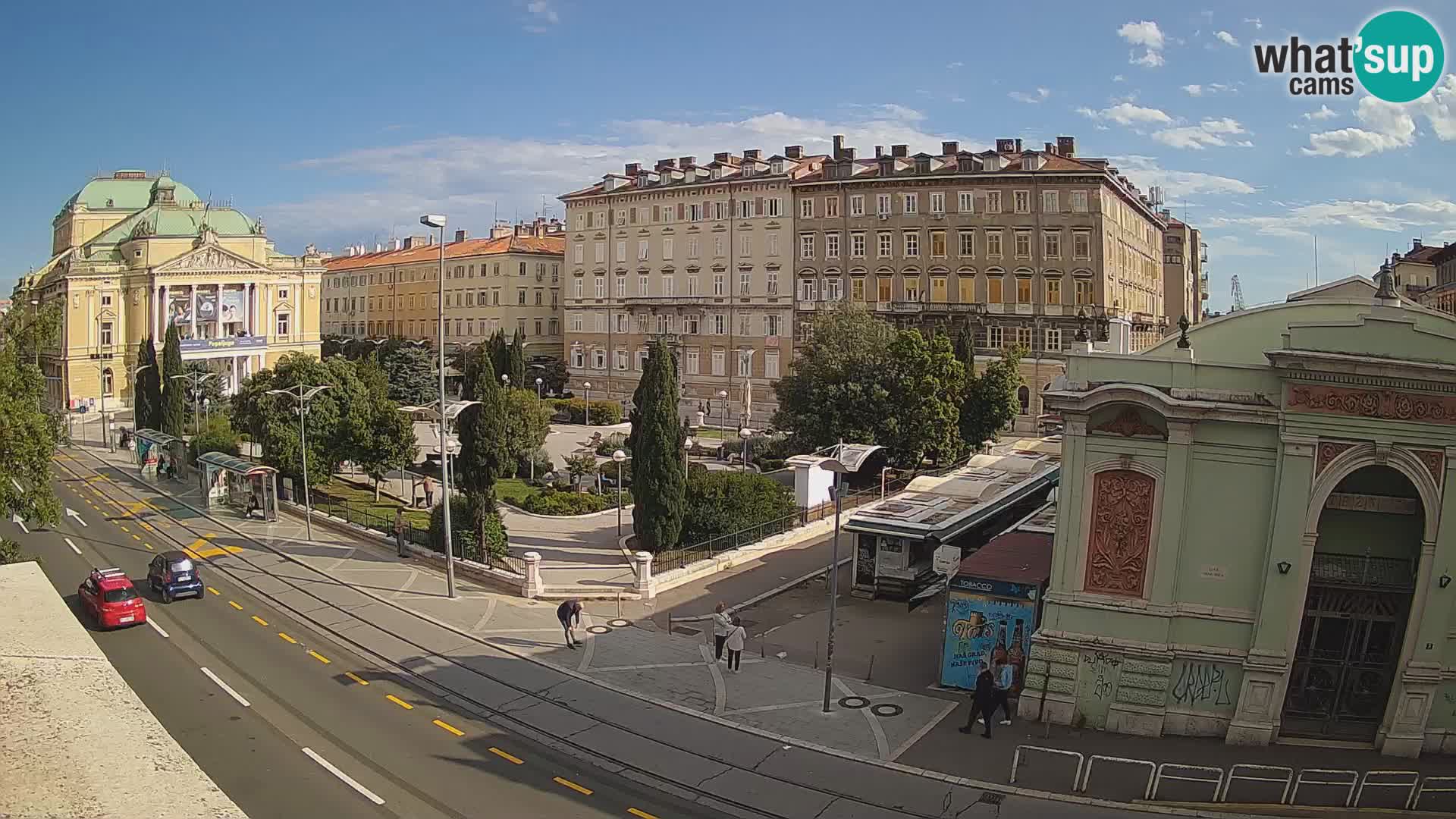 Webcam Rijeka – Park and  Croatian National Theatre Ivan pl. Zajc