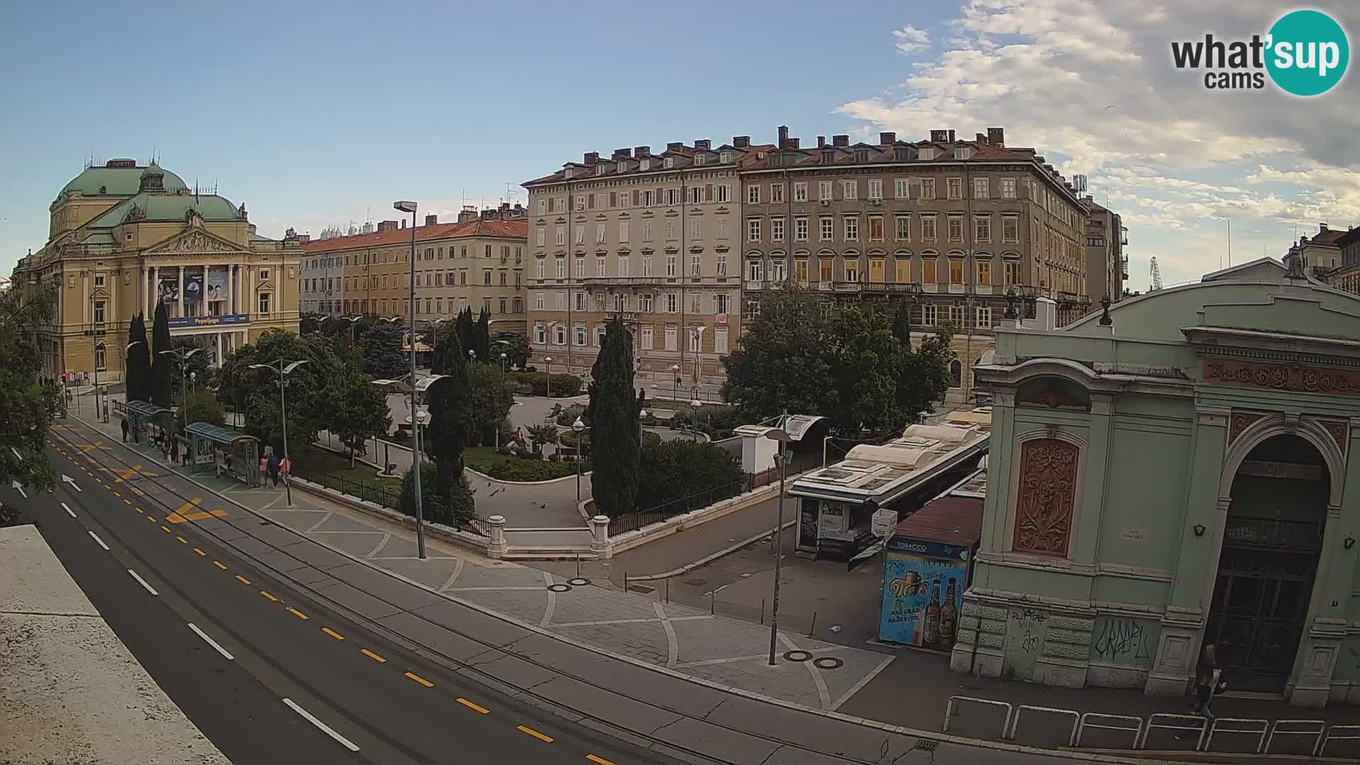 Webkam Rijeka – Park i Hrvatsko narodno kazalište Ivana pl. Zajc