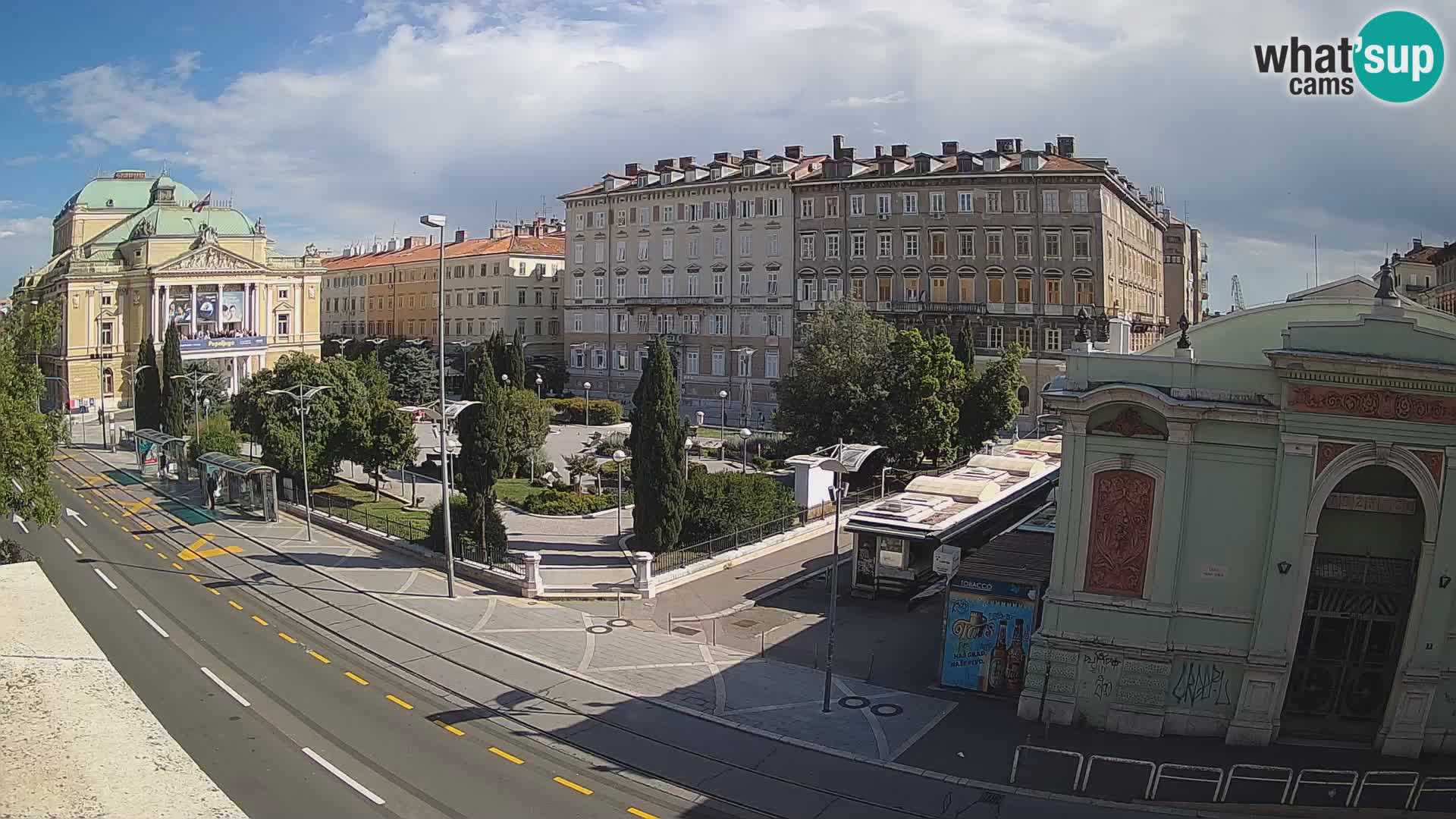 Webcam Rijeka – Park and  Croatian National Theatre Ivan pl. Zajc