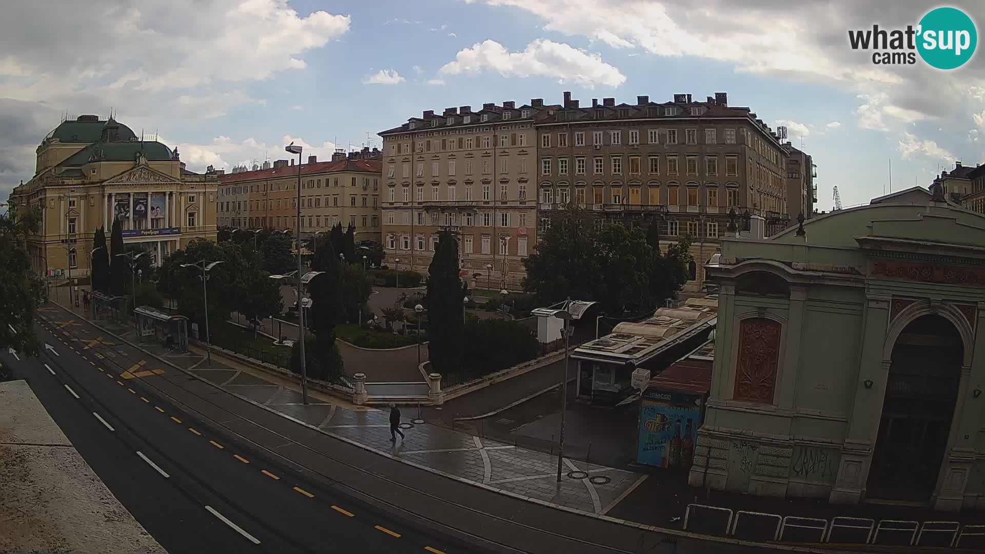 Webcam Rijeka – Park and  Croatian National Theatre Ivan pl. Zajc