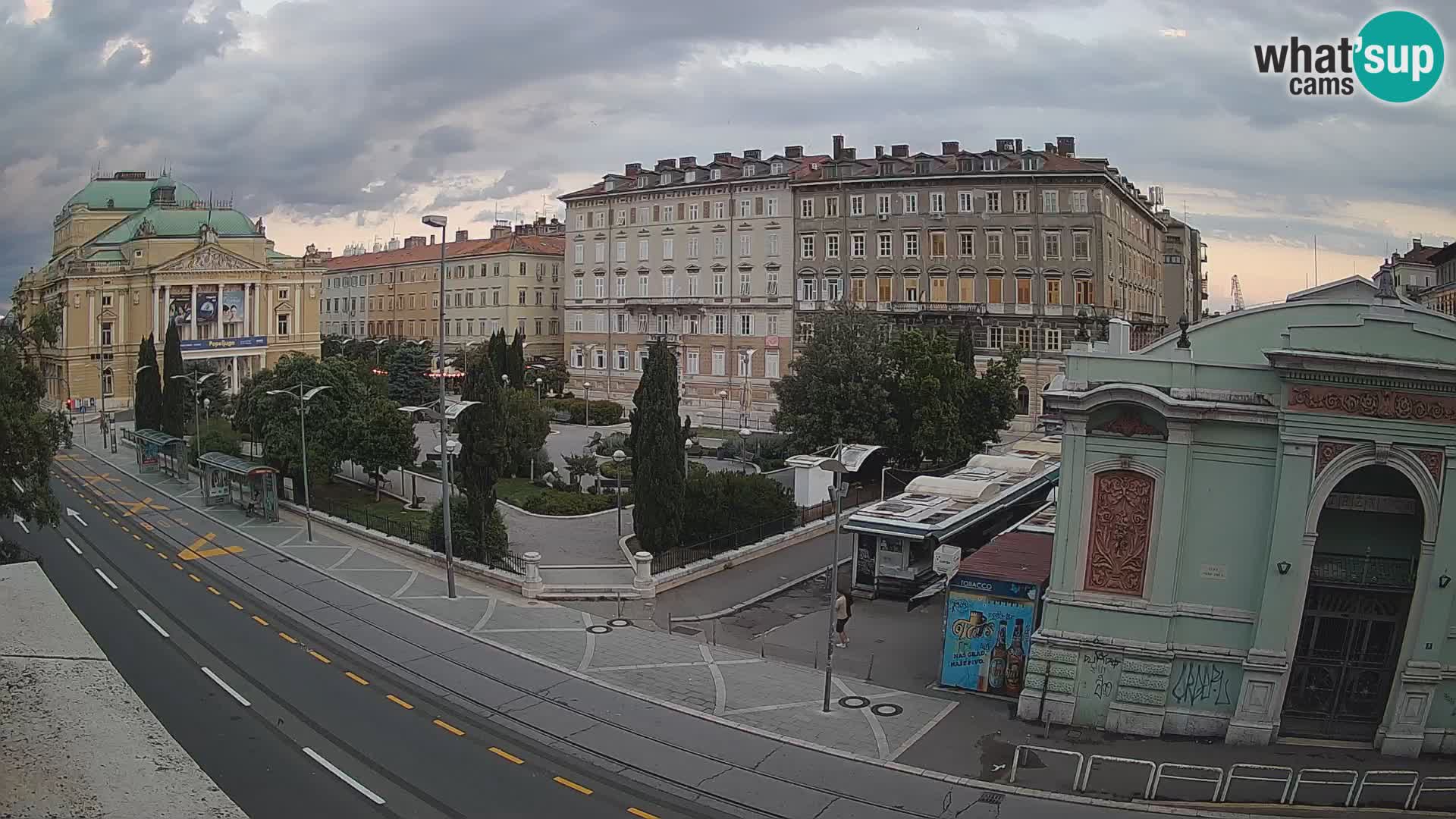 Webcam Fiume – Parco e Teatro nazionale Croato Ivan pl. Zajc
