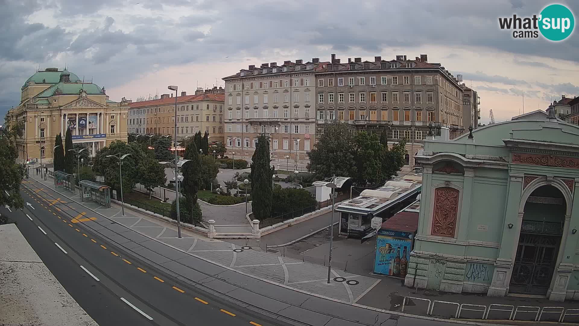 Webcam Rijeka – Park and  Croatian National Theatre Ivan pl. Zajc