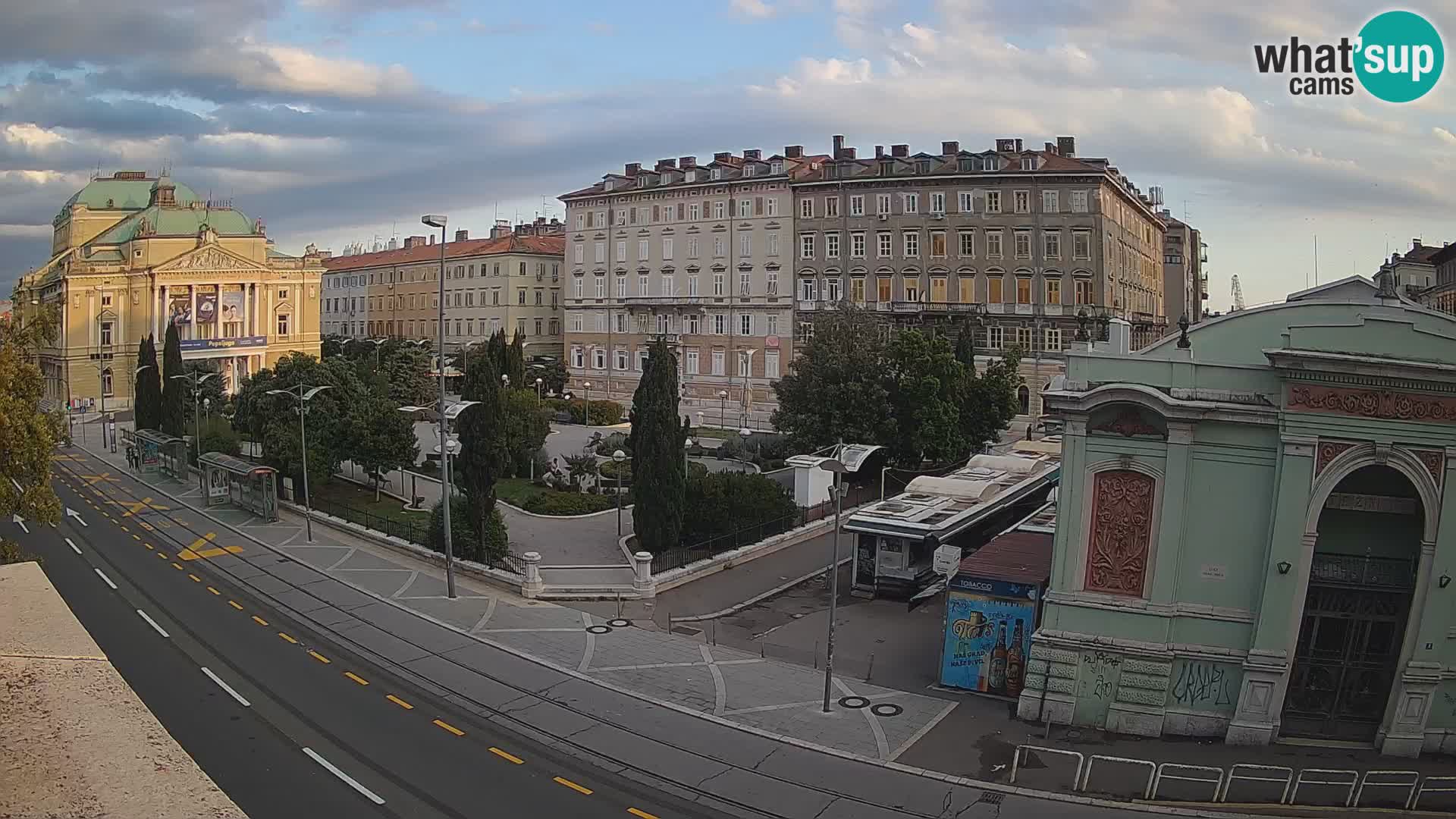 Webcam Rijeka – Park and  Croatian National Theatre Ivan pl. Zajc