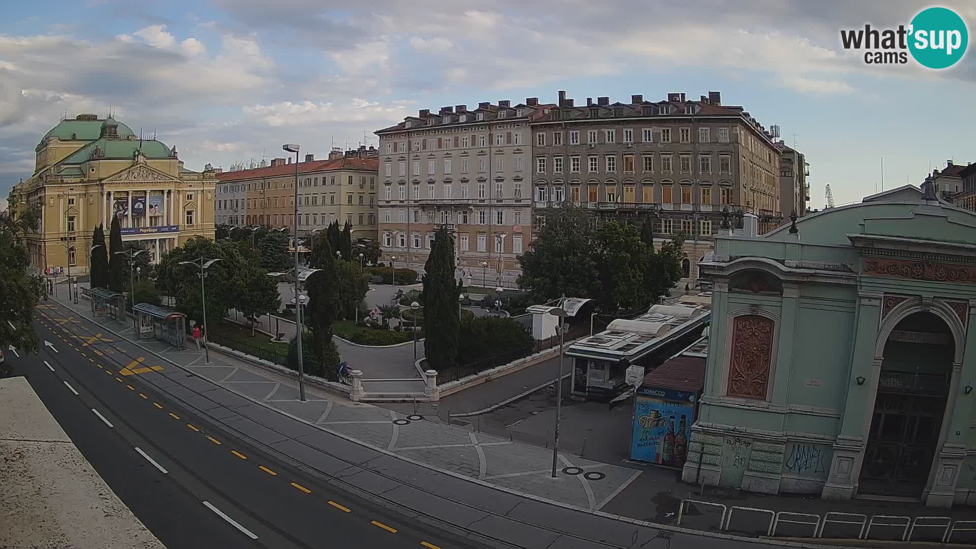 Webcam Fiume – Parco e Teatro nazionale Croato Ivan pl. Zajc