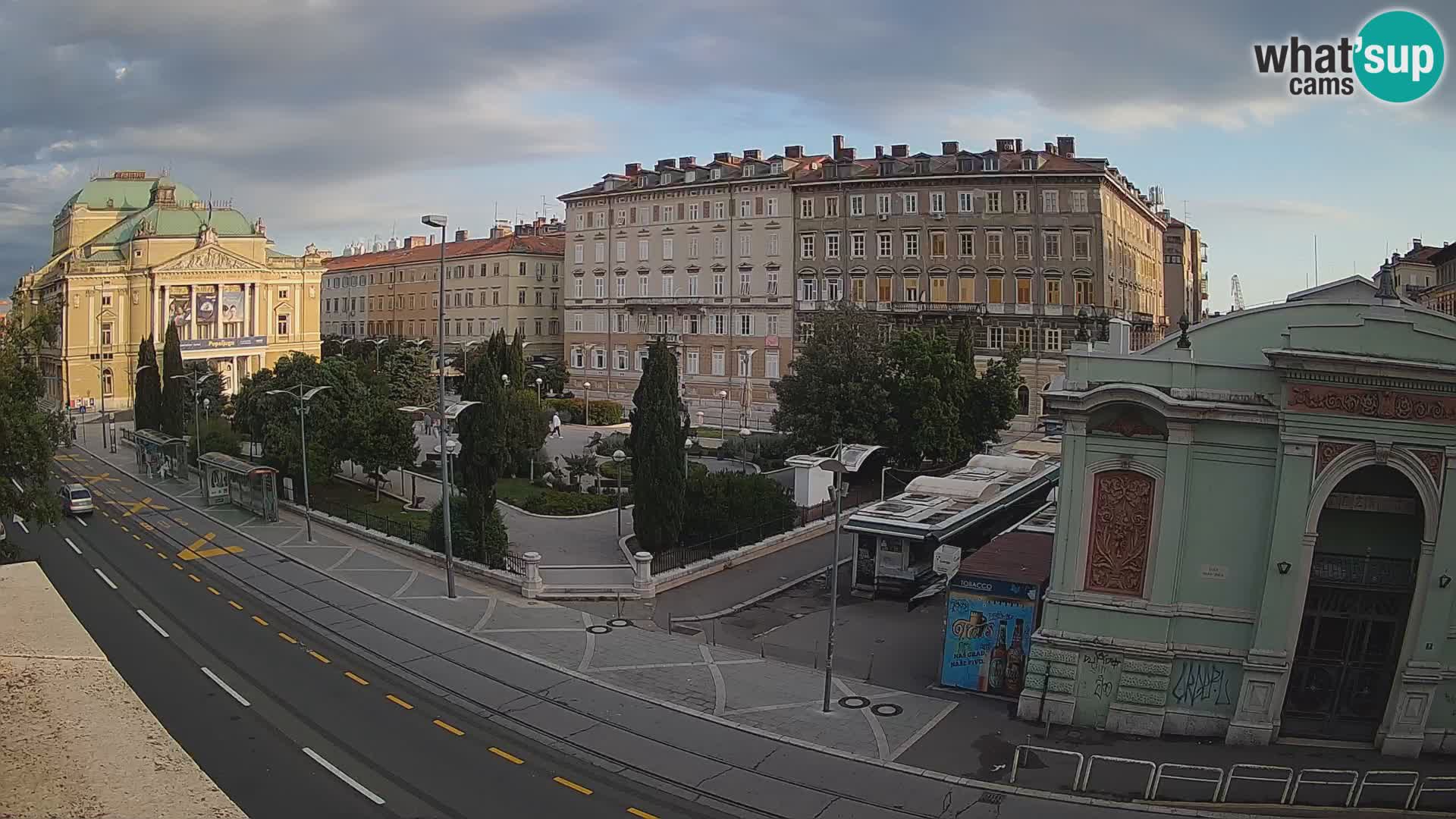 Webkam Rijeka – Park i Hrvatsko narodno kazalište Ivana pl. Zajc