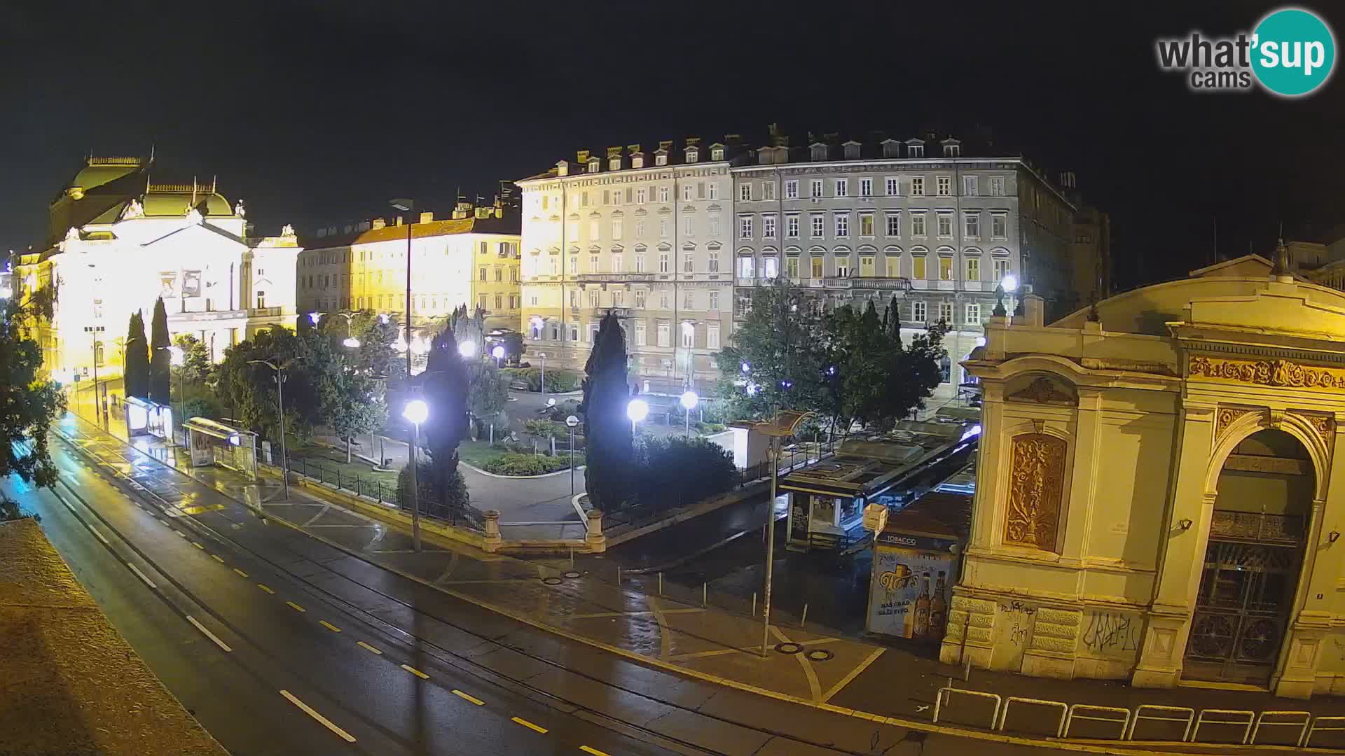 Webcam Rijeka – Park and  Croatian National Theatre Ivan pl. Zajc