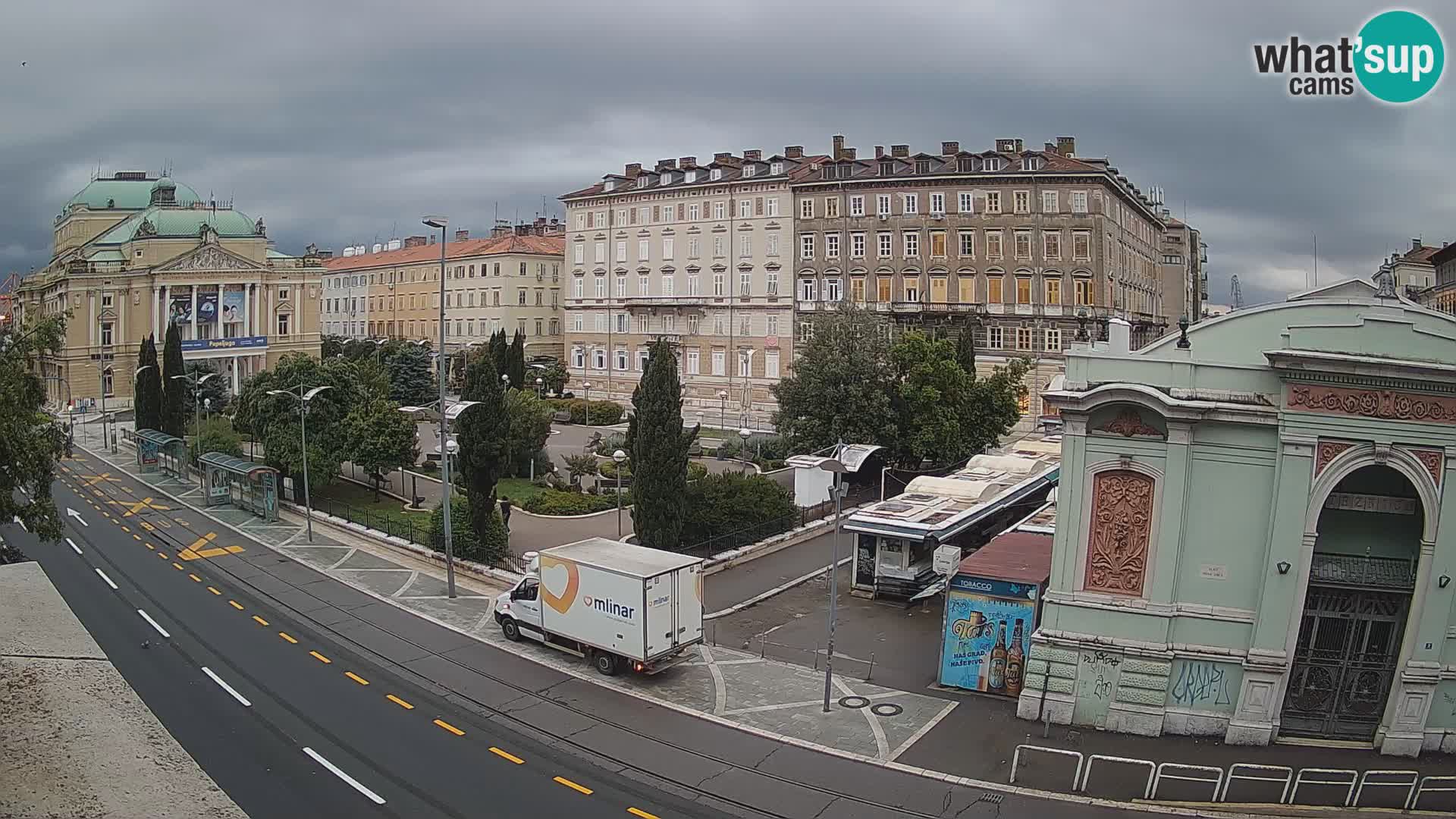 Webcam Fiume – Parco e Teatro nazionale Croato Ivan pl. Zajc