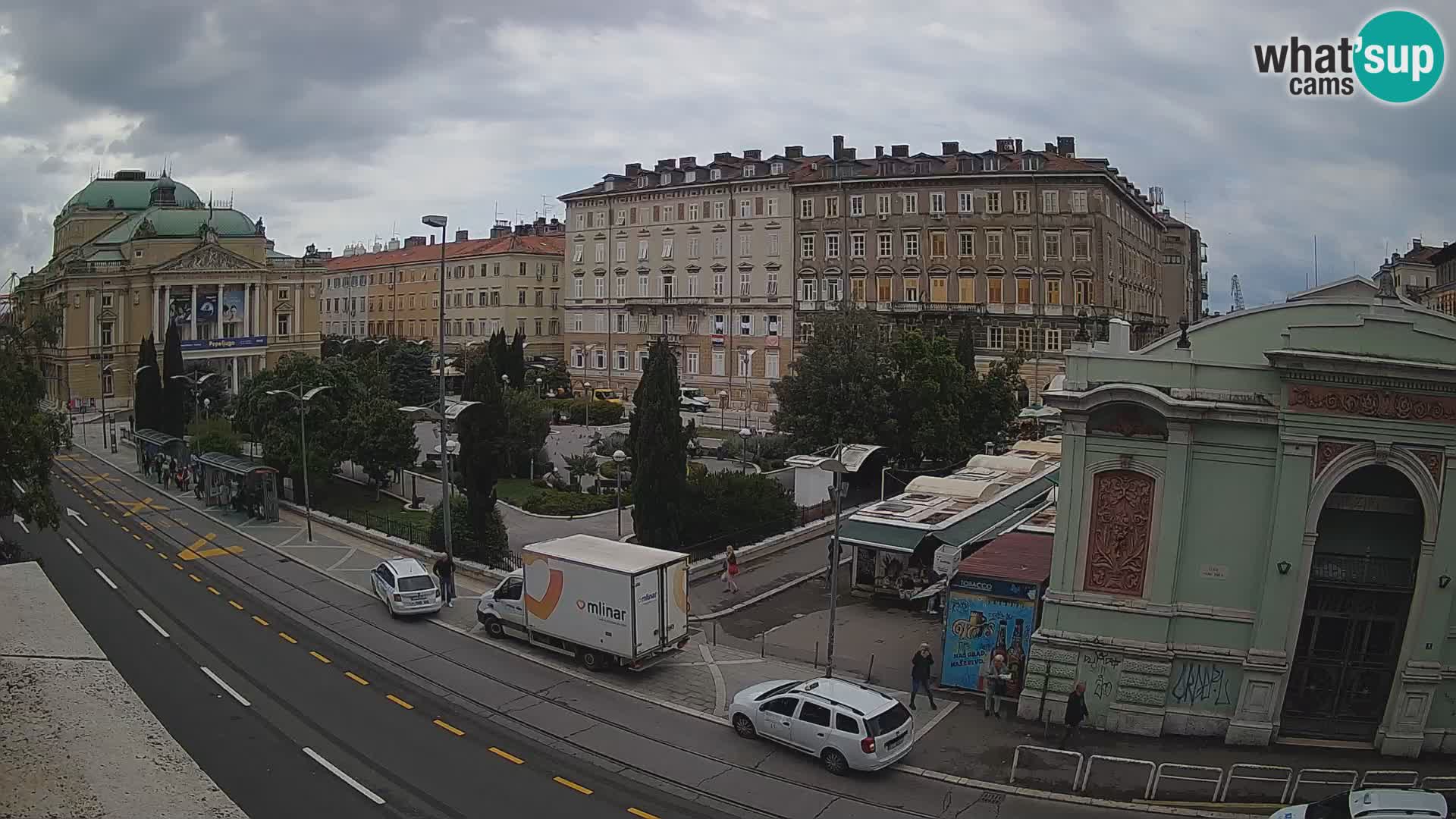 Webcam Rijeka – Parque i Teatro Nacional Croato Ivan pl. Zajc
