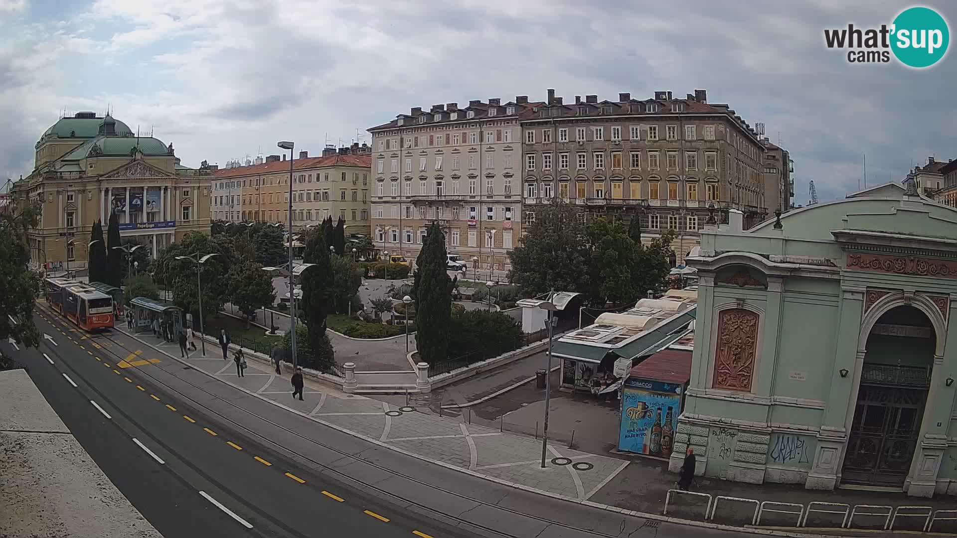 Webcam Fiume – Parco e Teatro nazionale Croato Ivan pl. Zajc