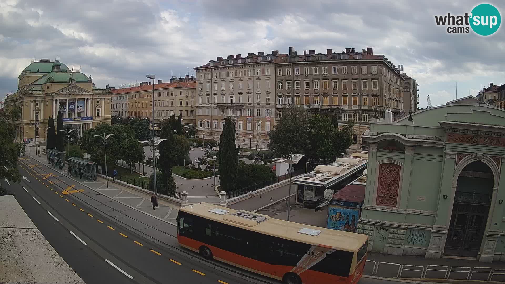 Webcam Rijeka – Park and  Croatian National Theatre Ivan pl. Zajc
