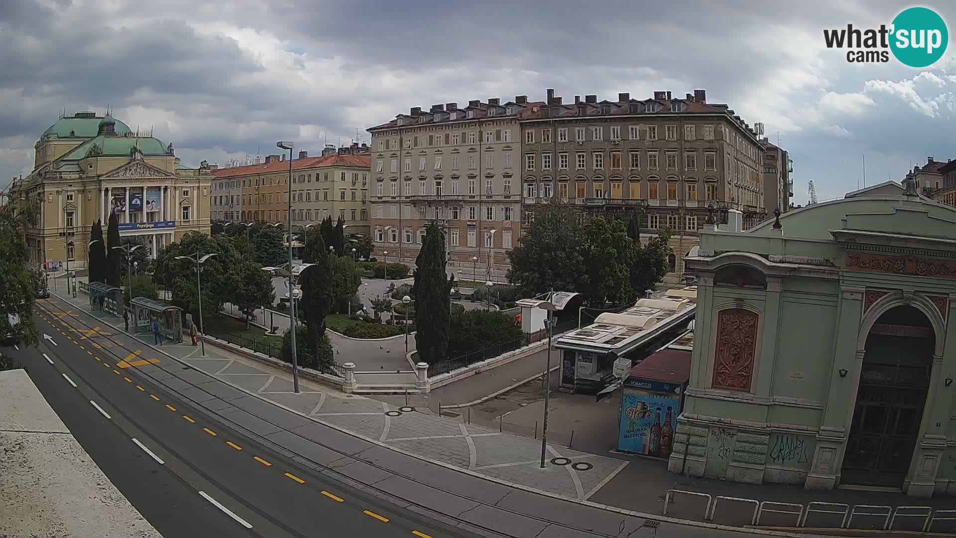 Webcam Rijeka – Parque i Teatro Nacional Croato Ivan pl. Zajc