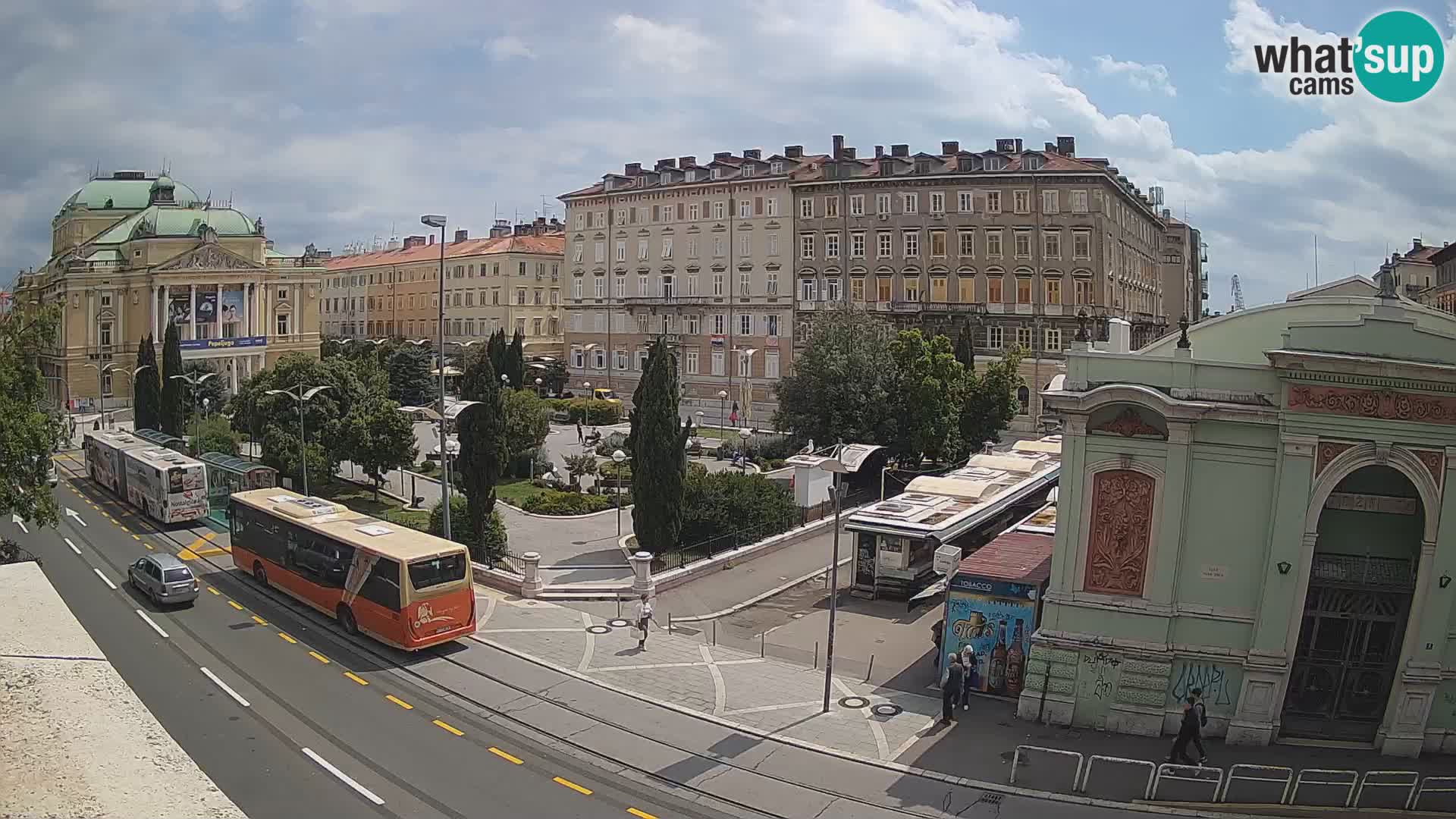 Webcam Rijeka – Parque i Teatro Nacional Croato Ivan pl. Zajc
