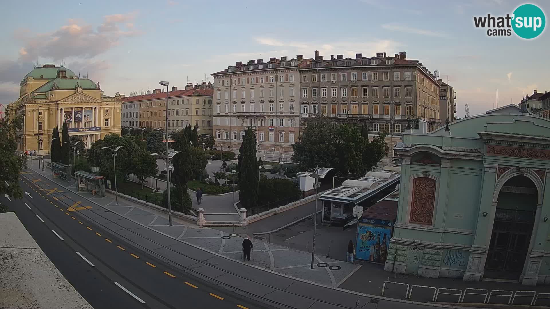 Webcam Rijeka – Park and  Croatian National Theatre Ivan pl. Zajc