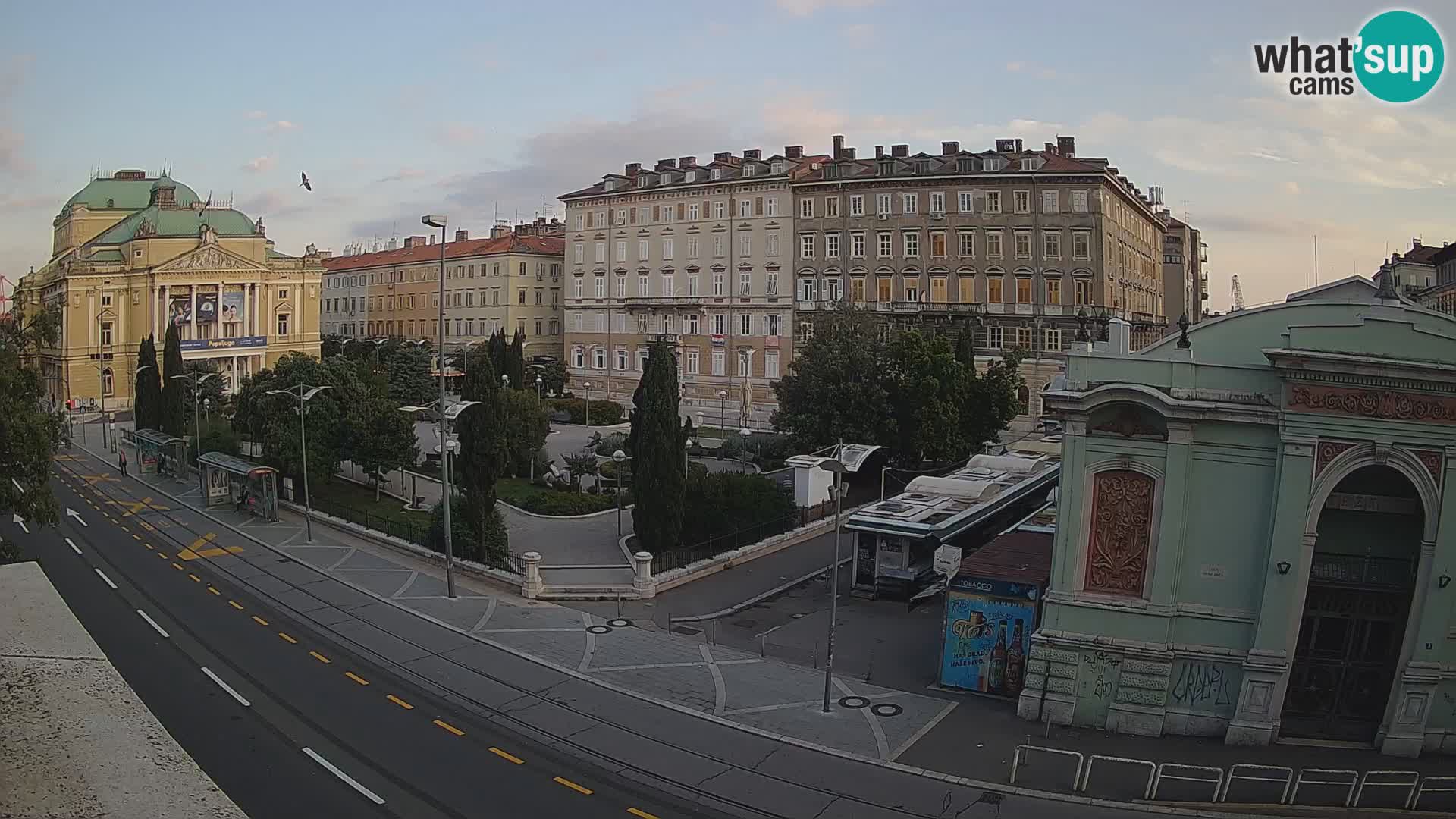 Webkam Rijeka – Park i Hrvatsko narodno kazalište Ivana pl. Zajc