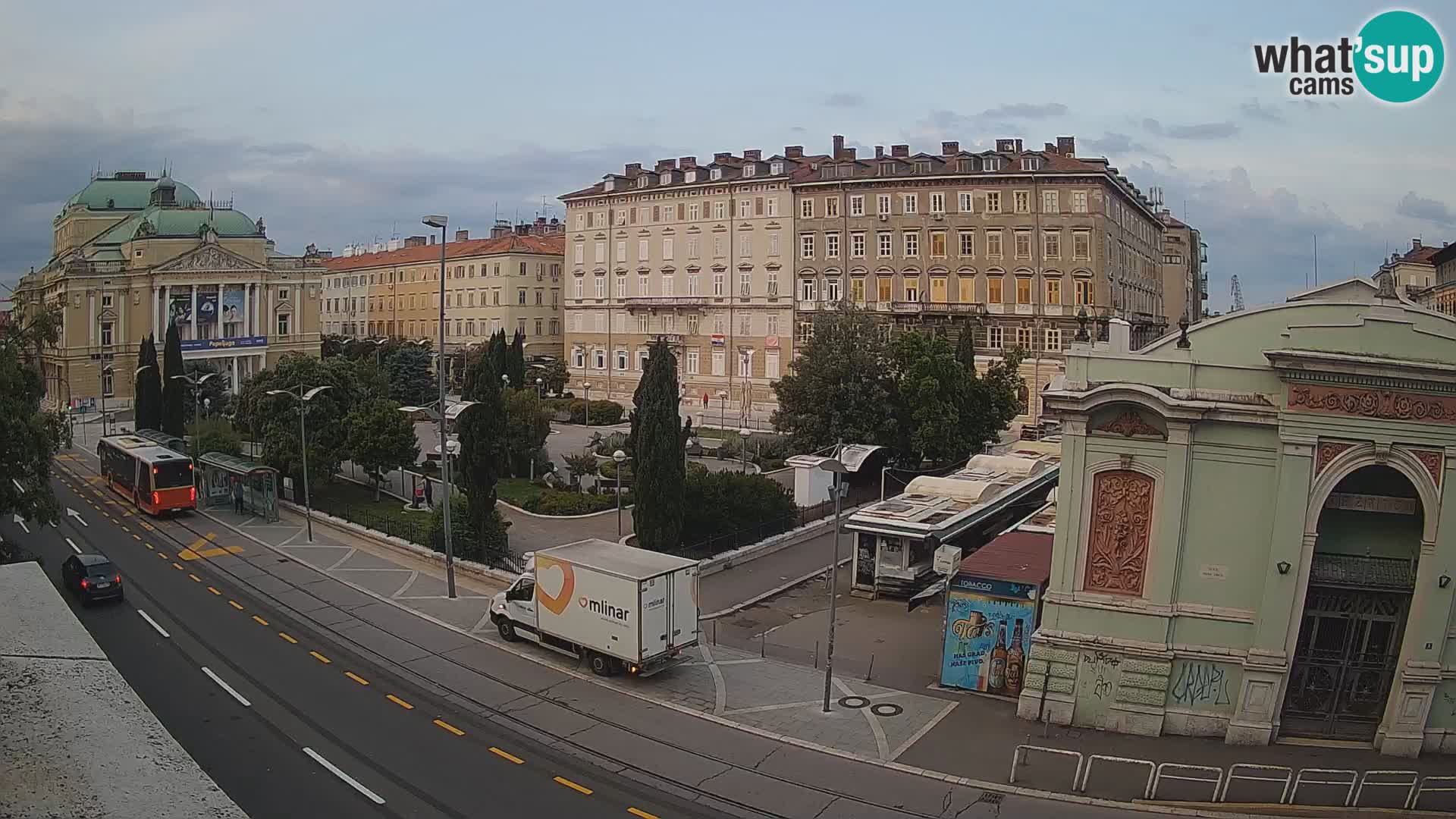 Webcam Rijeka – Park and  Croatian National Theatre Ivan pl. Zajc