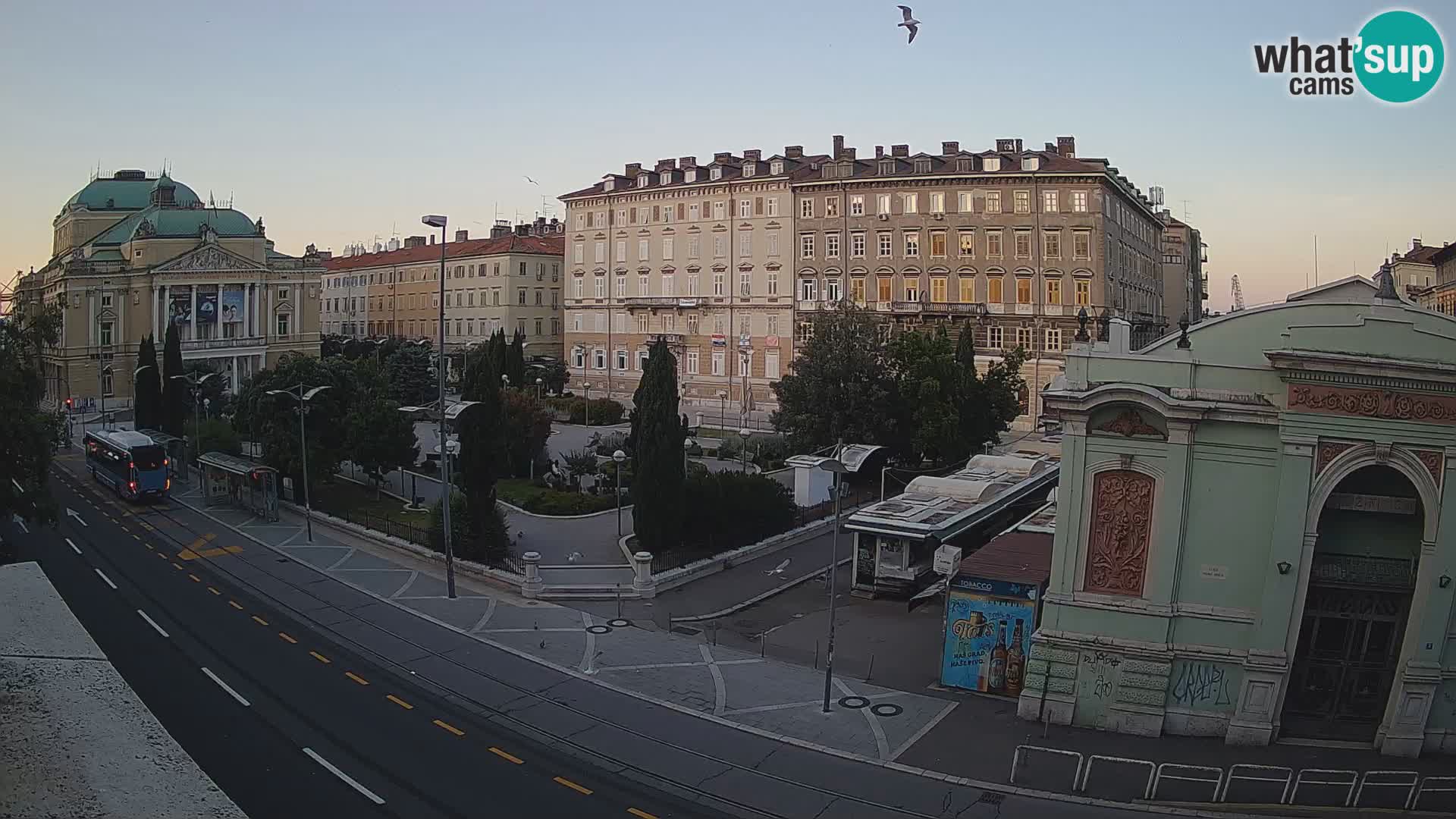 Webcam Fiume – Parco e Teatro nazionale Croato Ivan pl. Zajc