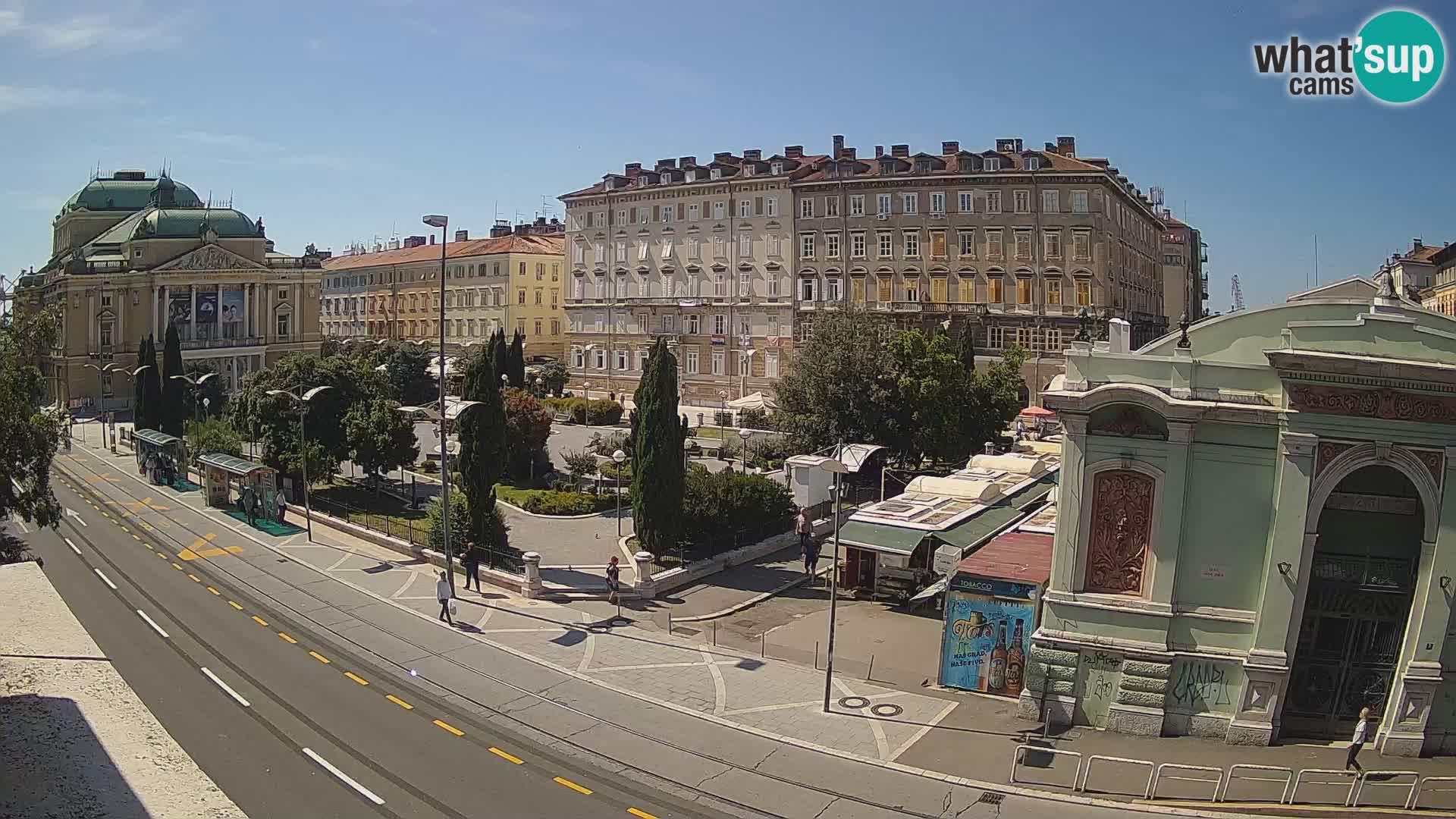 Webcam Rijeka – Park and  Croatian National Theatre Ivan pl. Zajc