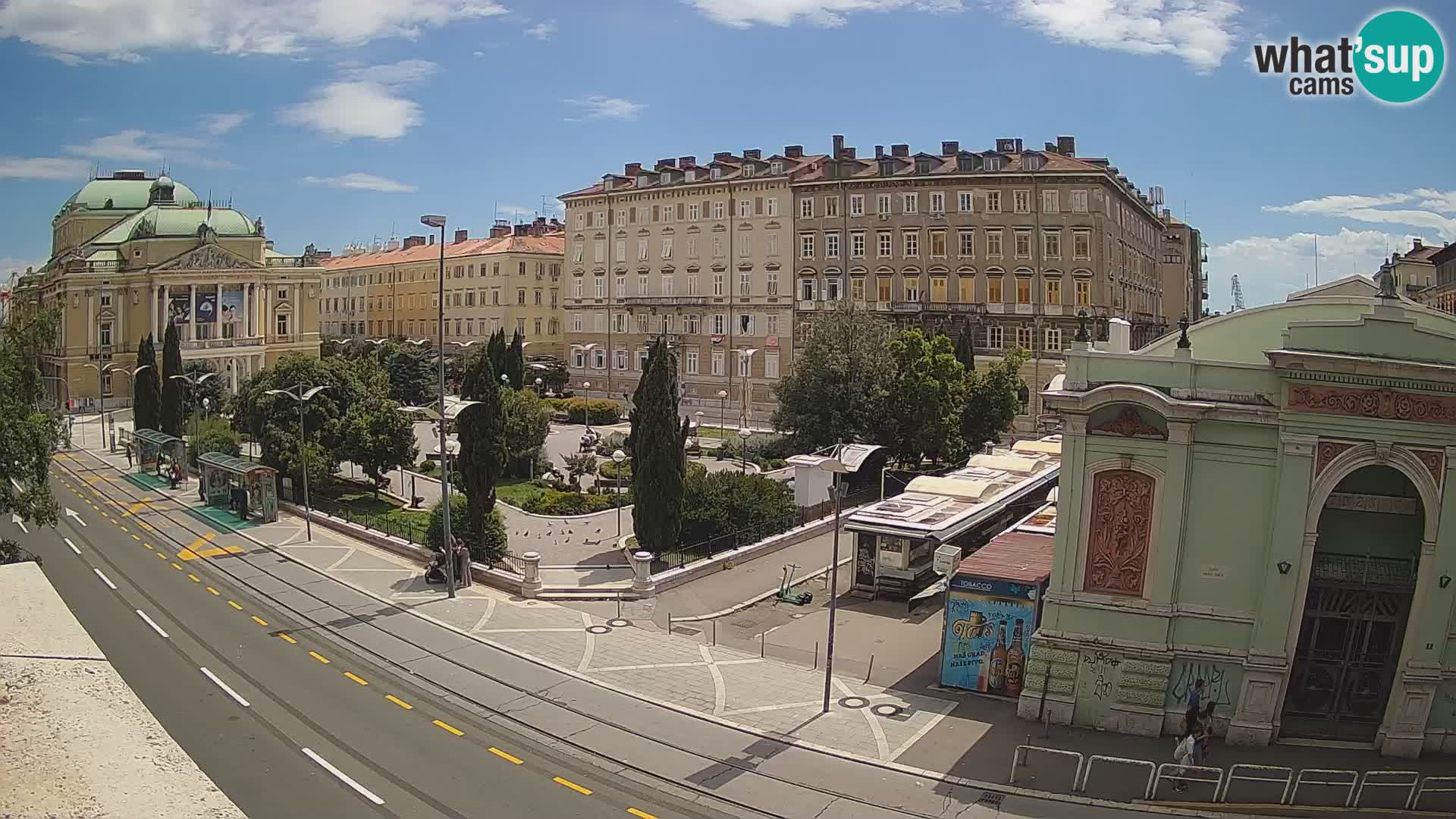 Webcam Fiume – Parco e Teatro nazionale Croato Ivan pl. Zajc