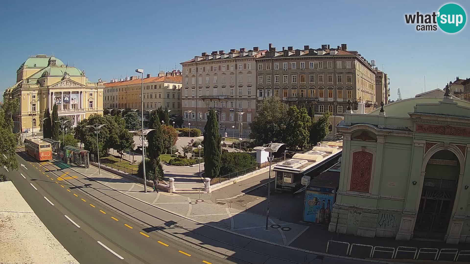 Webcam Rijeka – Parque i Teatro Nacional Croato Ivan pl. Zajc