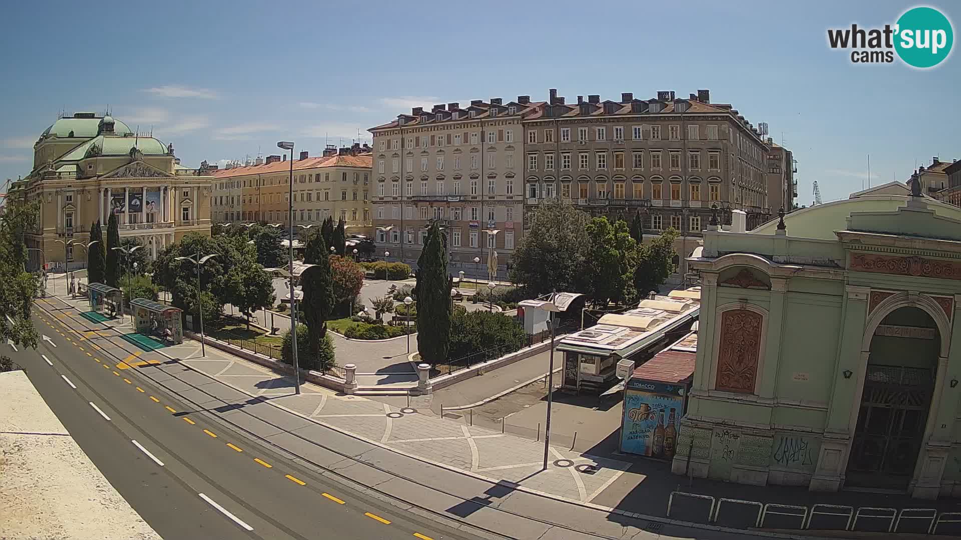 Webcam Rijeka – Park and  Croatian National Theatre Ivan pl. Zajc
