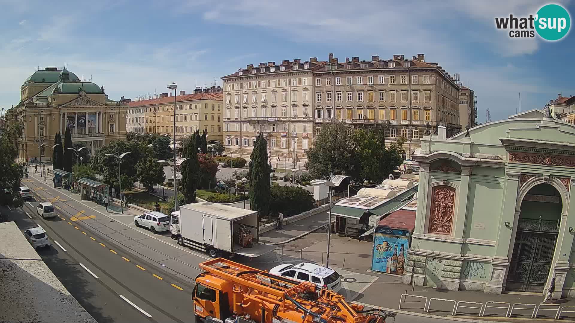 Webcam Fiume – Parco e Teatro nazionale Croato Ivan pl. Zajc