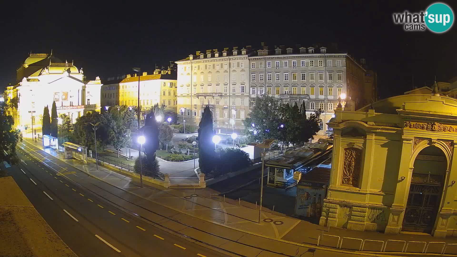 Webcam Rijeka – Park and  Croatian National Theatre Ivan pl. Zajc