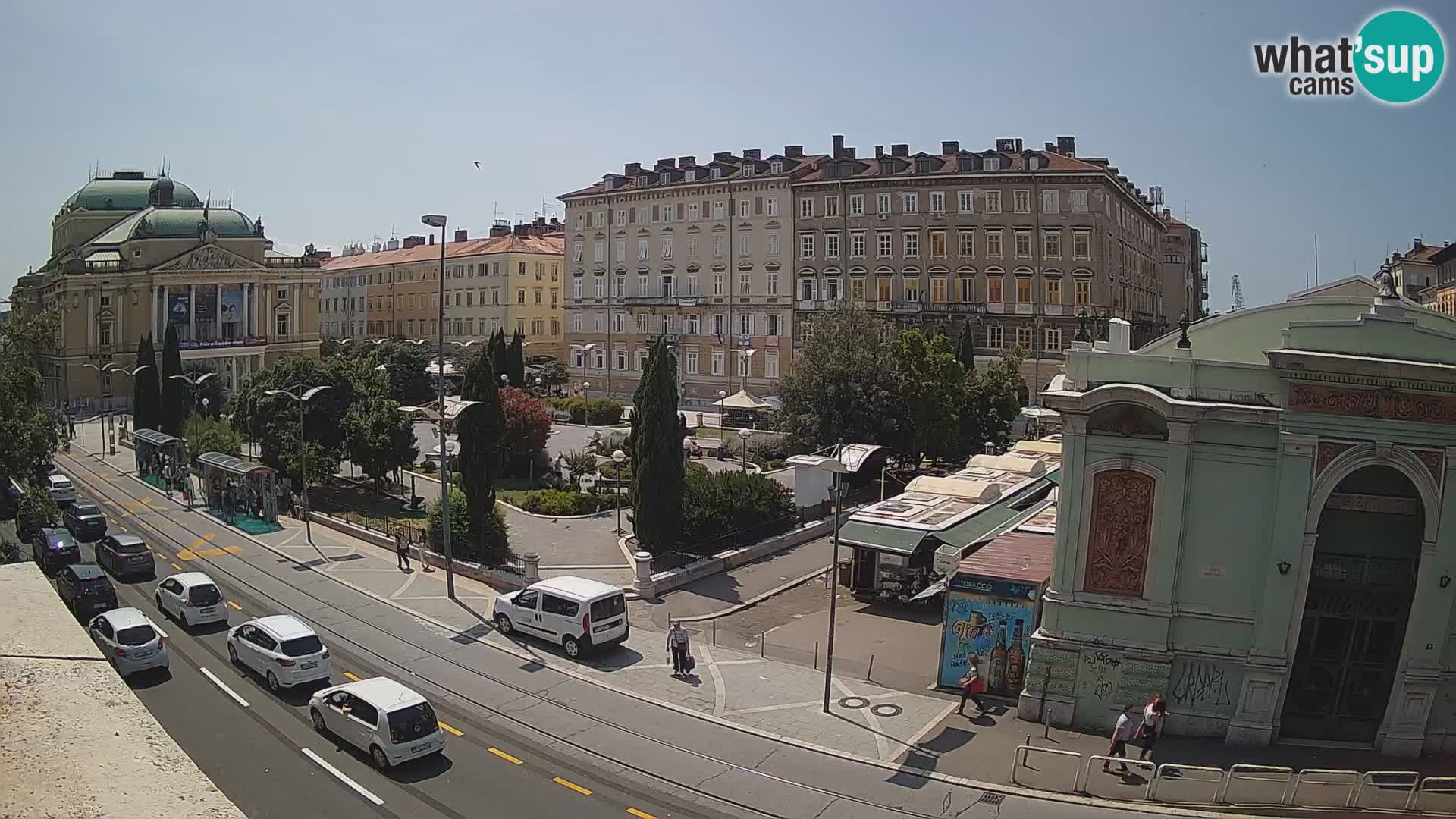 Webcam Rijeka – Park and  Croatian National Theatre Ivan pl. Zajc