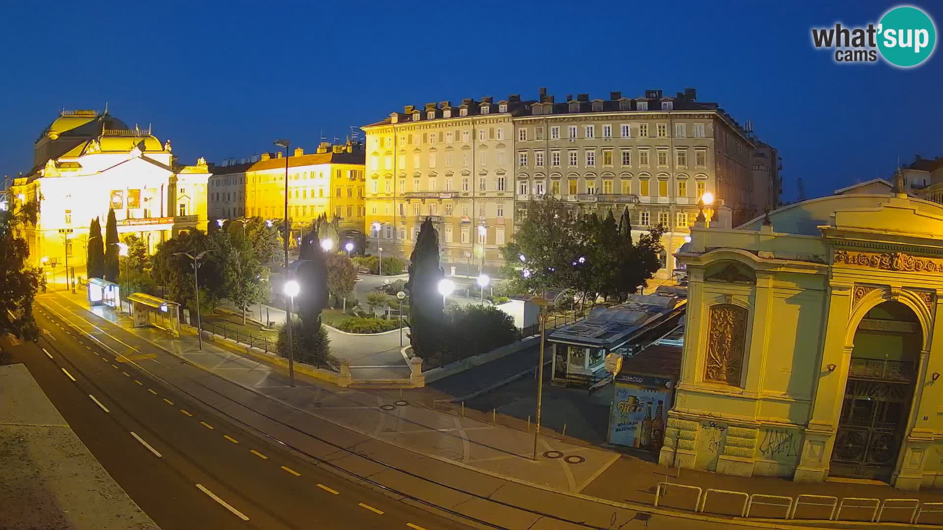 Webcam Rijeka – Park and  Croatian National Theatre Ivan pl. Zajc