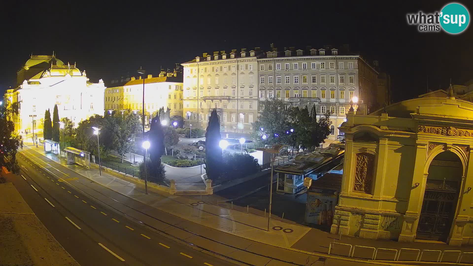 Webcam Rijeka – Parque i Teatro Nacional Croato Ivan pl. Zajc