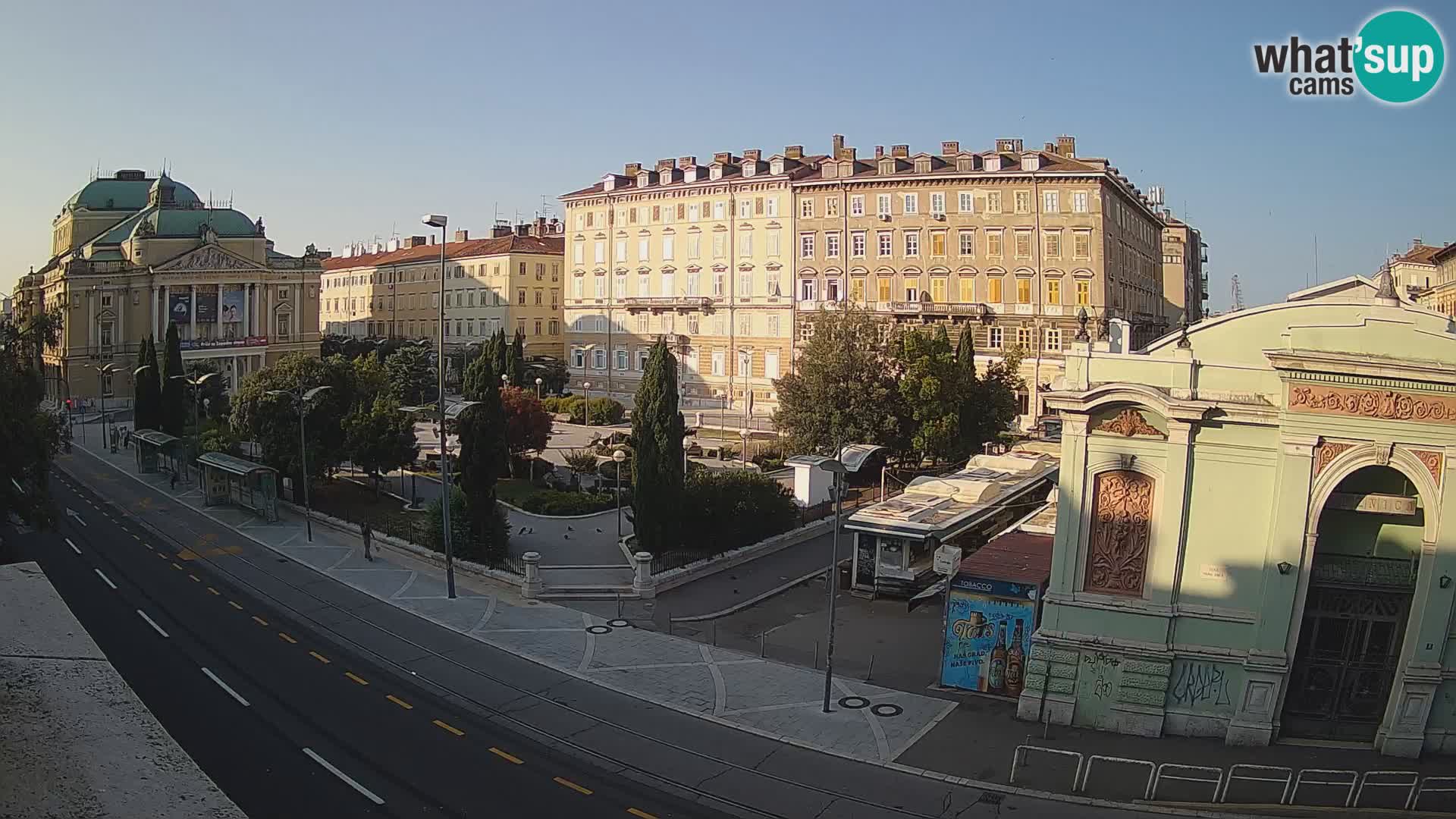 Webcam Fiume – Parco e Teatro nazionale Croato Ivan pl. Zajc