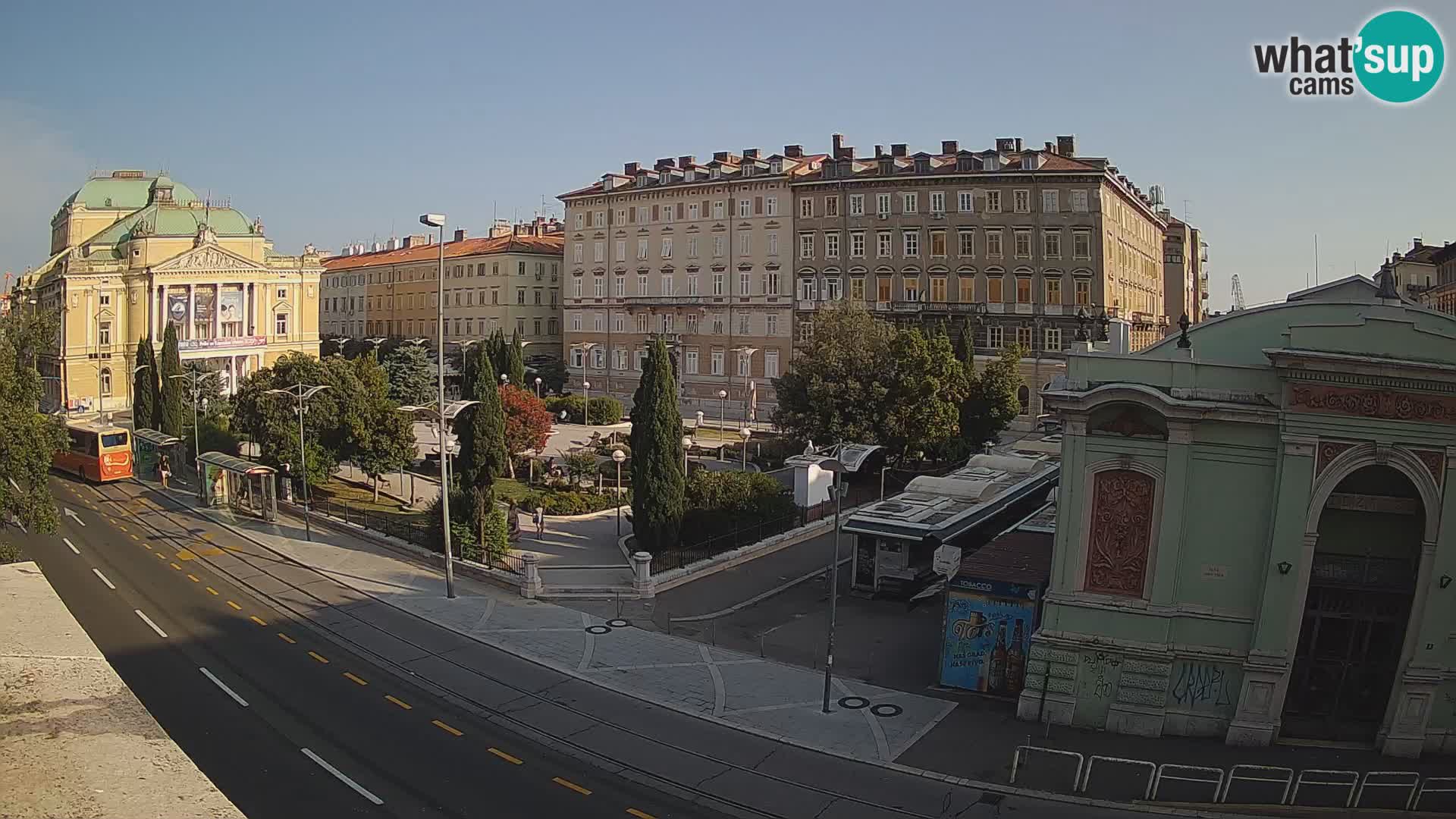 Webcam Rijeka – Park and  Croatian National Theatre Ivan pl. Zajc