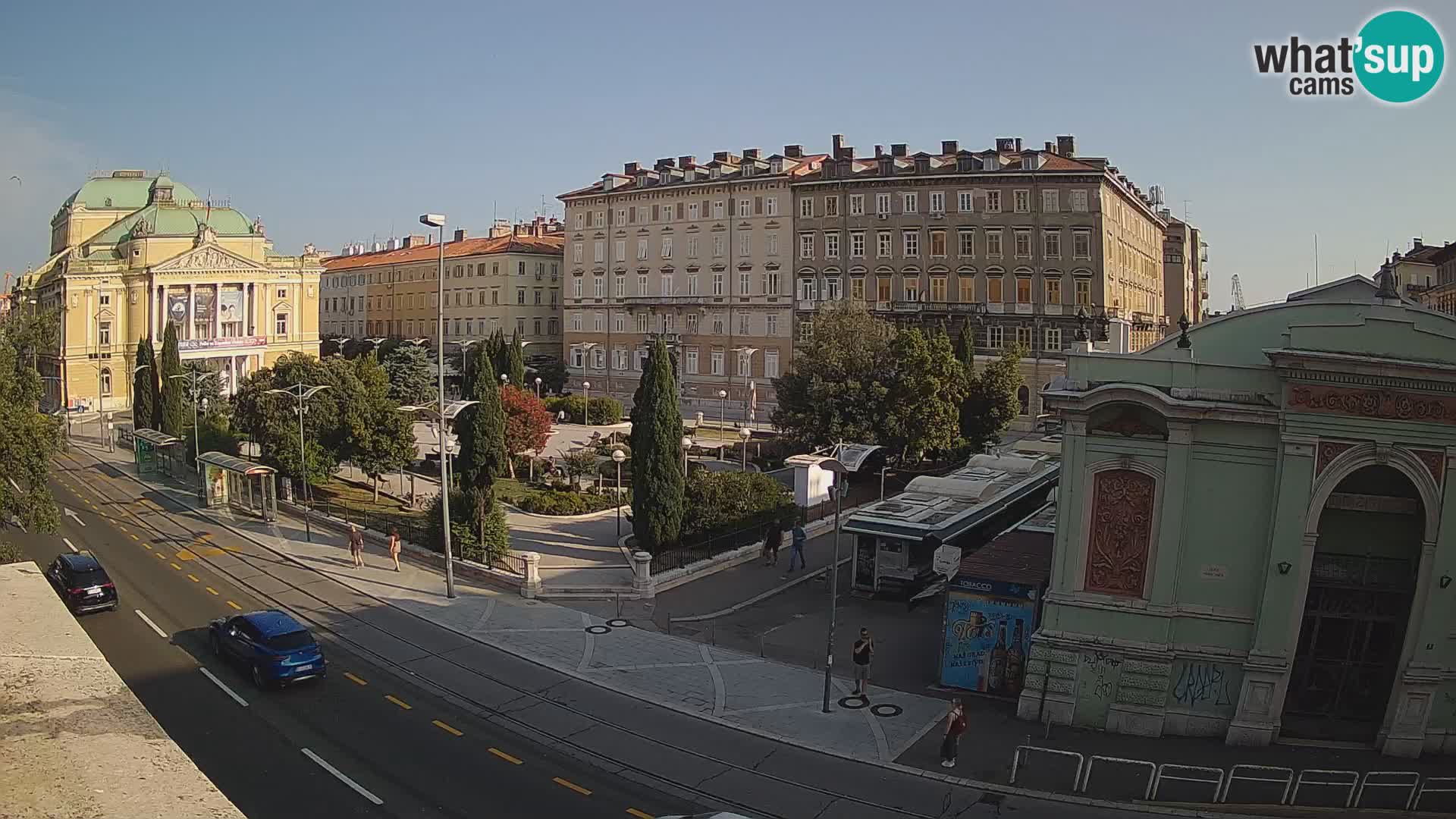 Webcam Rijeka – Park and  Croatian National Theatre Ivan pl. Zajc