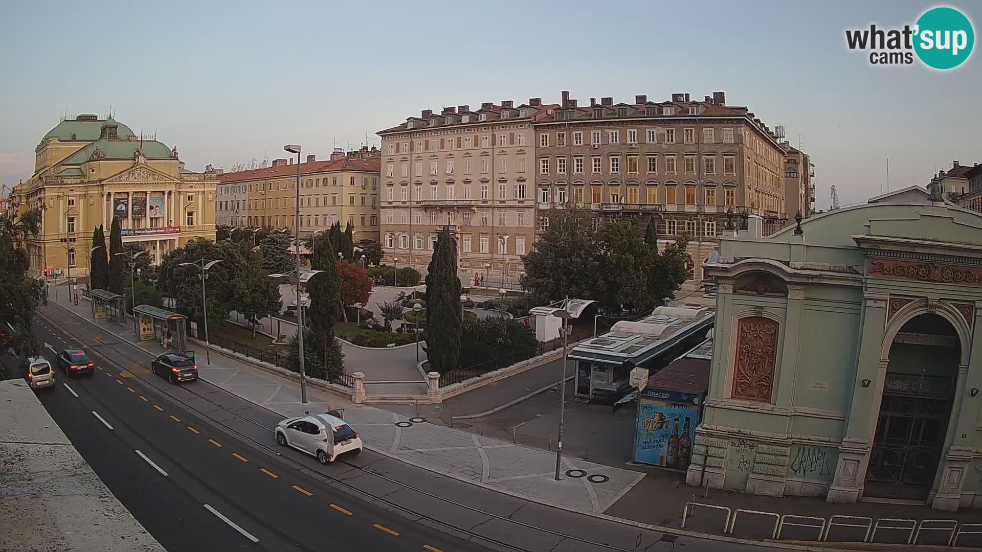 Webcam Rijeka – Park and  Croatian National Theatre Ivan pl. Zajc