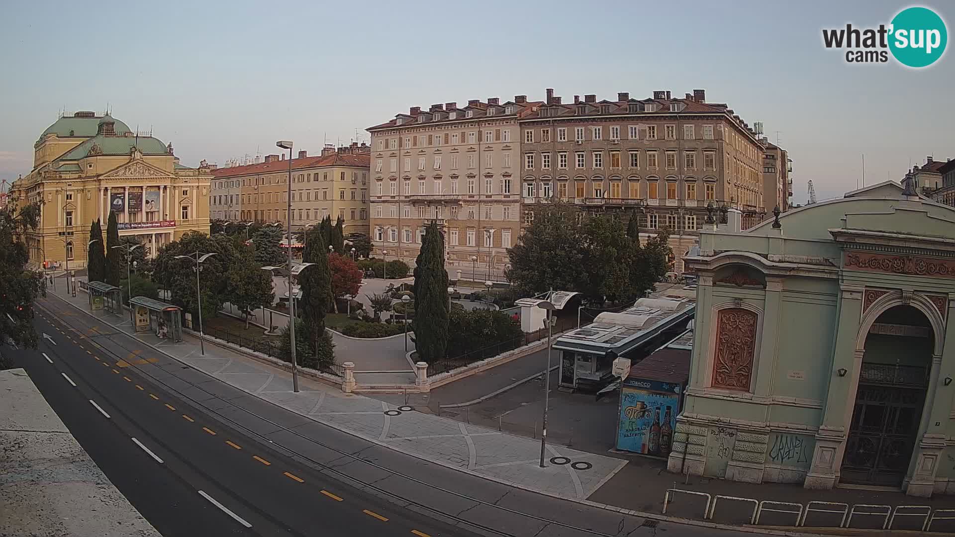 Webcam Rijeka – Park and  Croatian National Theatre Ivan pl. Zajc